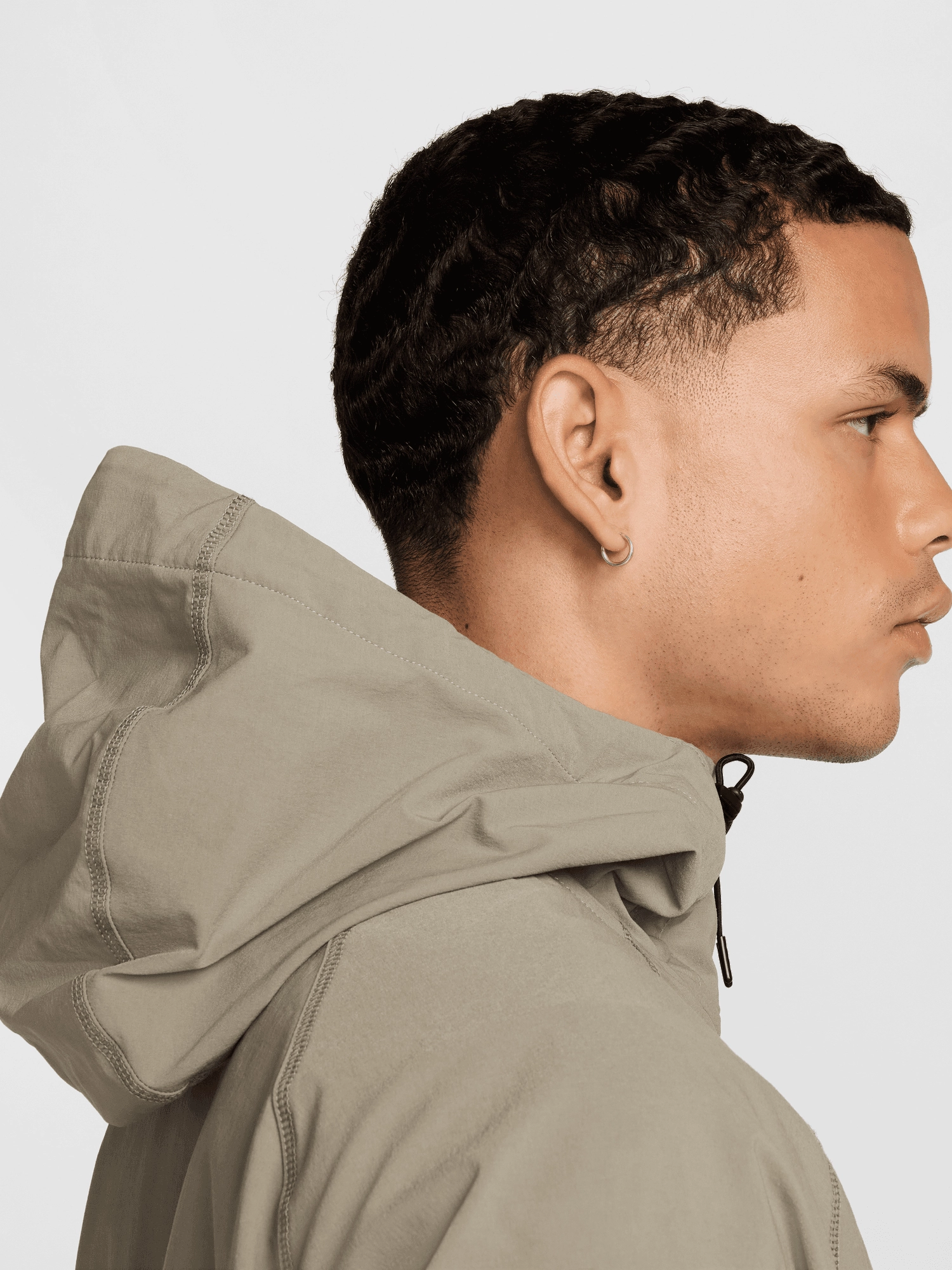 Tech Woven Jacket Padded collar Taped Zipper Closures