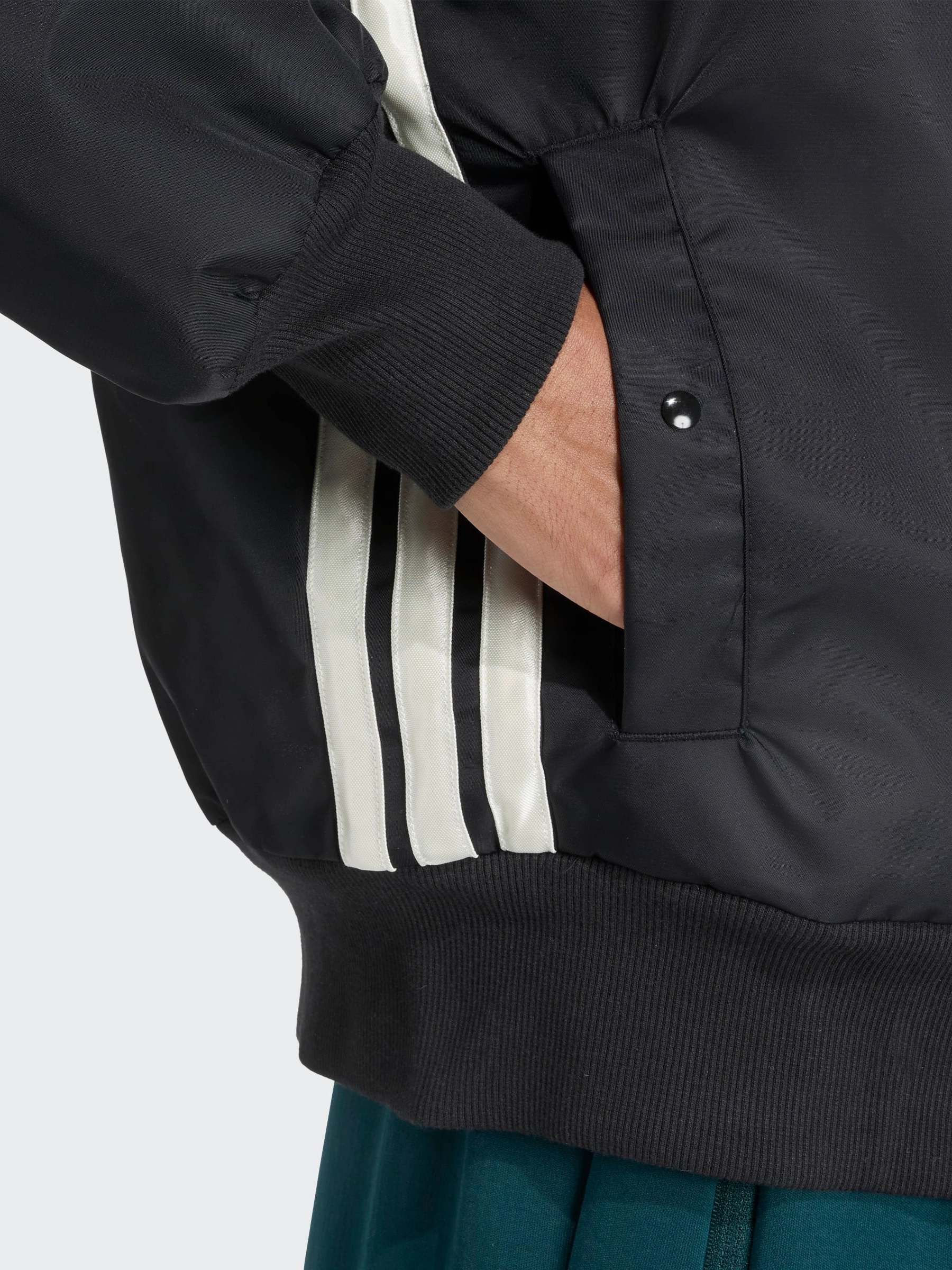 Stadium Bomber Jacket Zippered Pockets