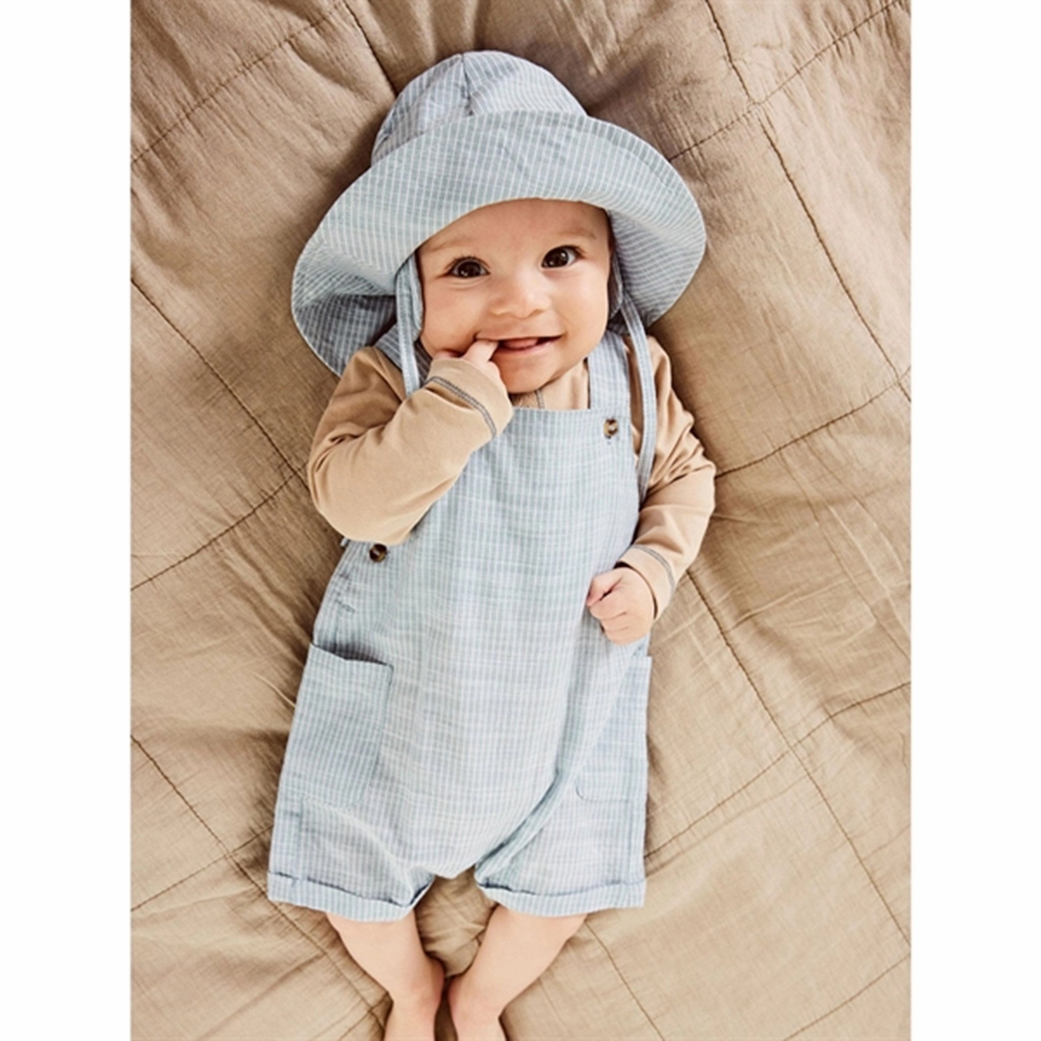 Sharp Girl Date Comfy Name it Smoke Blue Hebos Shorts Overall