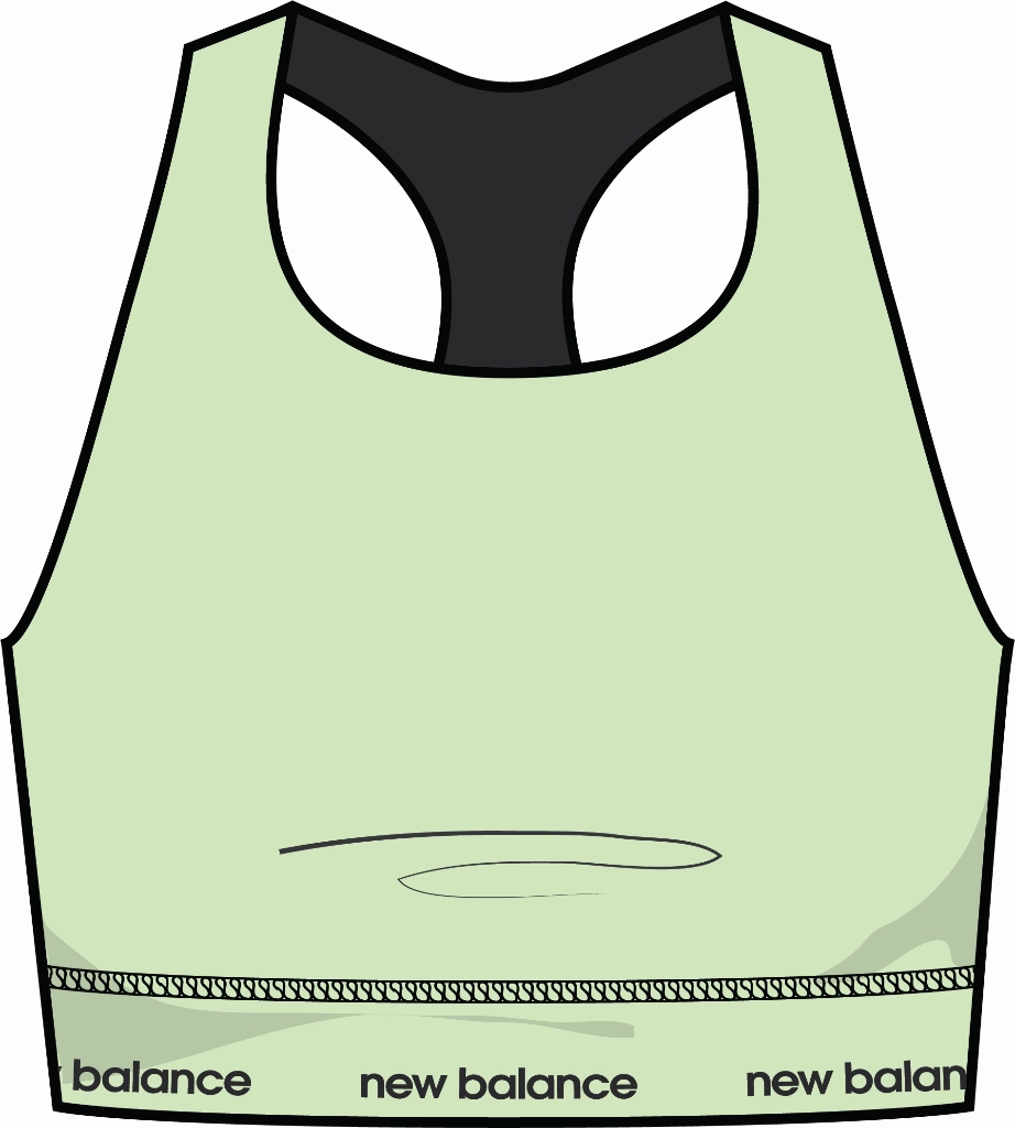 Sleek Fit Minimal Style Trend New Balance Harmony Racerback Bra Junior