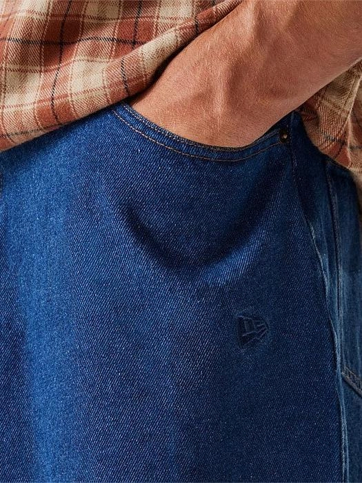 All-day Comfort Street Style Trend New York Yankees Denim Shorts