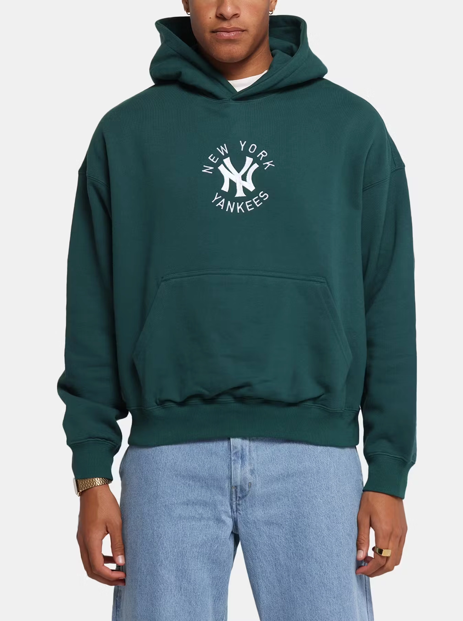 New York Yankees Mid Crest Boxy Hoodie Thylacine like