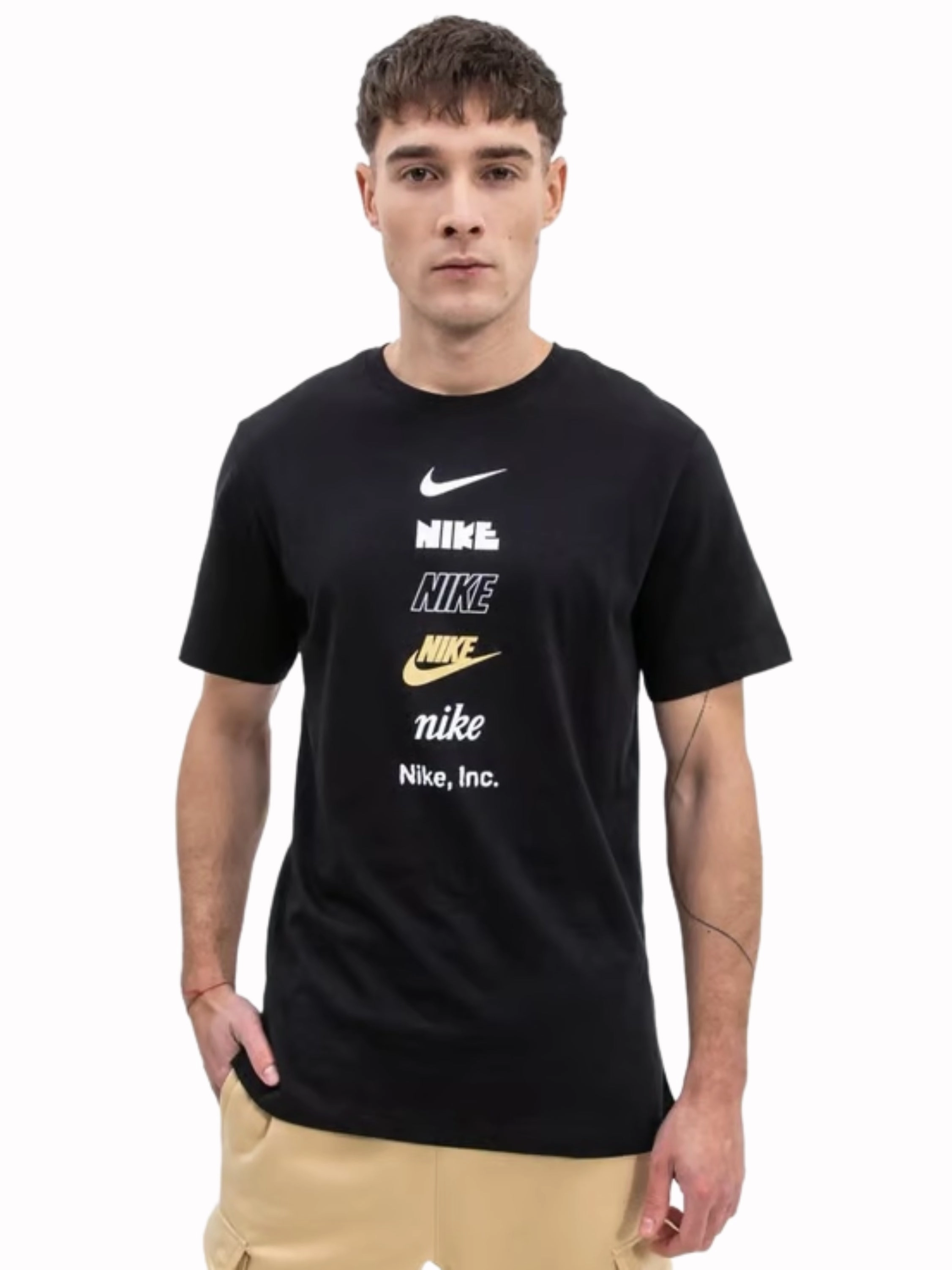 Nike | Mens Stacked Logo Crew Neck T-Shirt Essential Comfort Outdoor Comfort Style