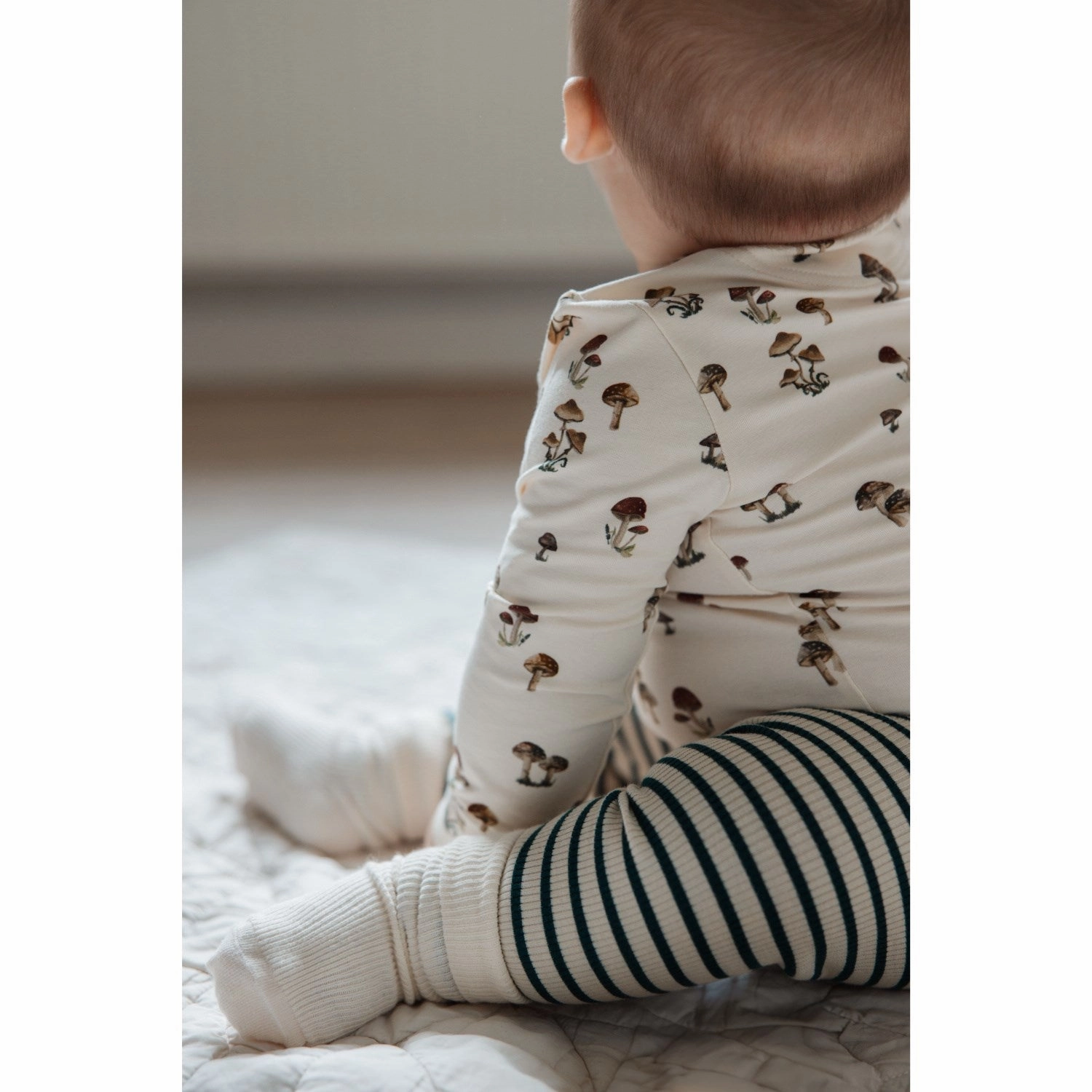 Petit Piao Dark Sea/off White Legging Modal Striped Essential Piece