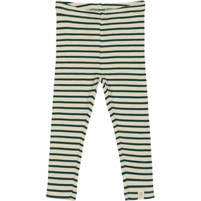 Petit Piao Dark Sea/off White Legging Modal Striped Stretch Form Inner Grip Band
