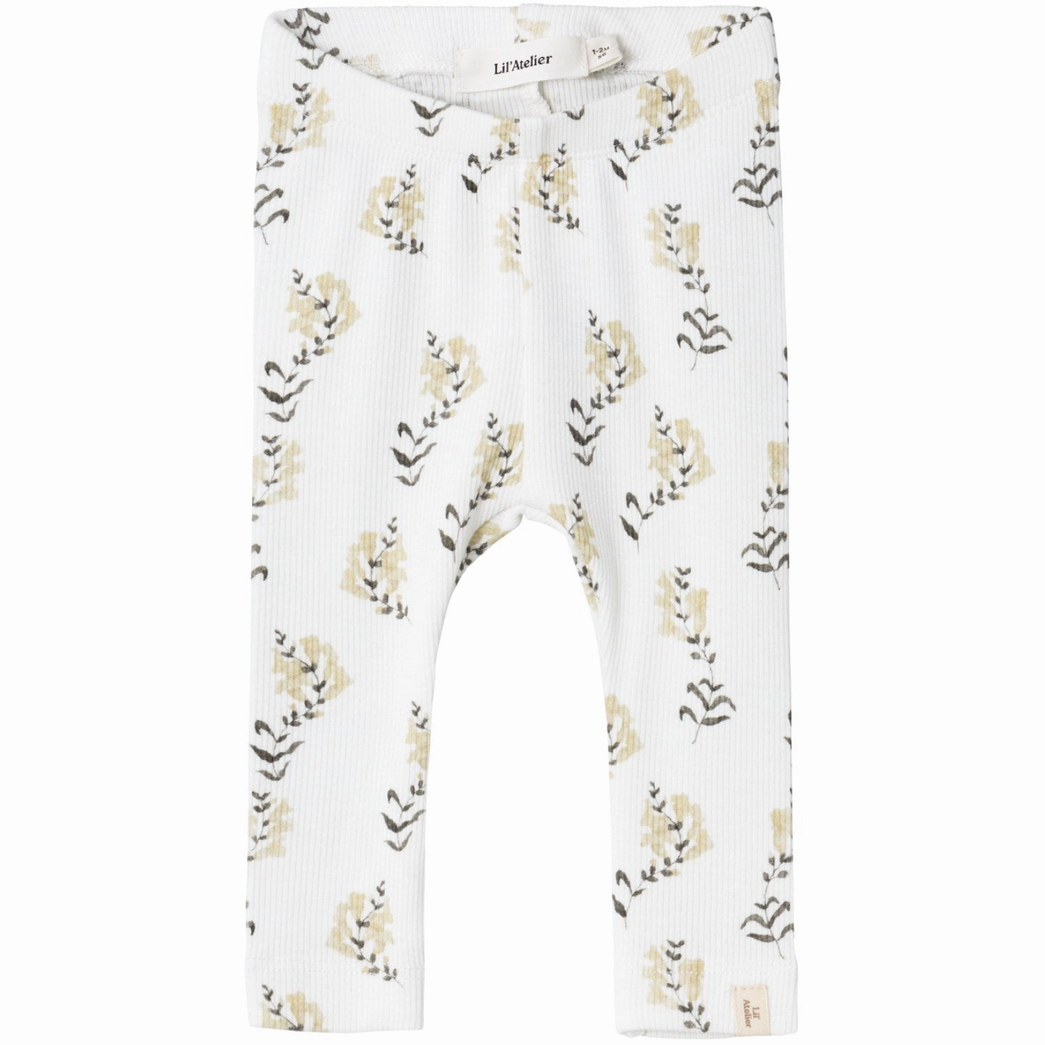 Lil'Atelier Coconut Milk Yellow Flower Gavo Slim Legging Minimal Design Active Lifestyle Outdoor Running