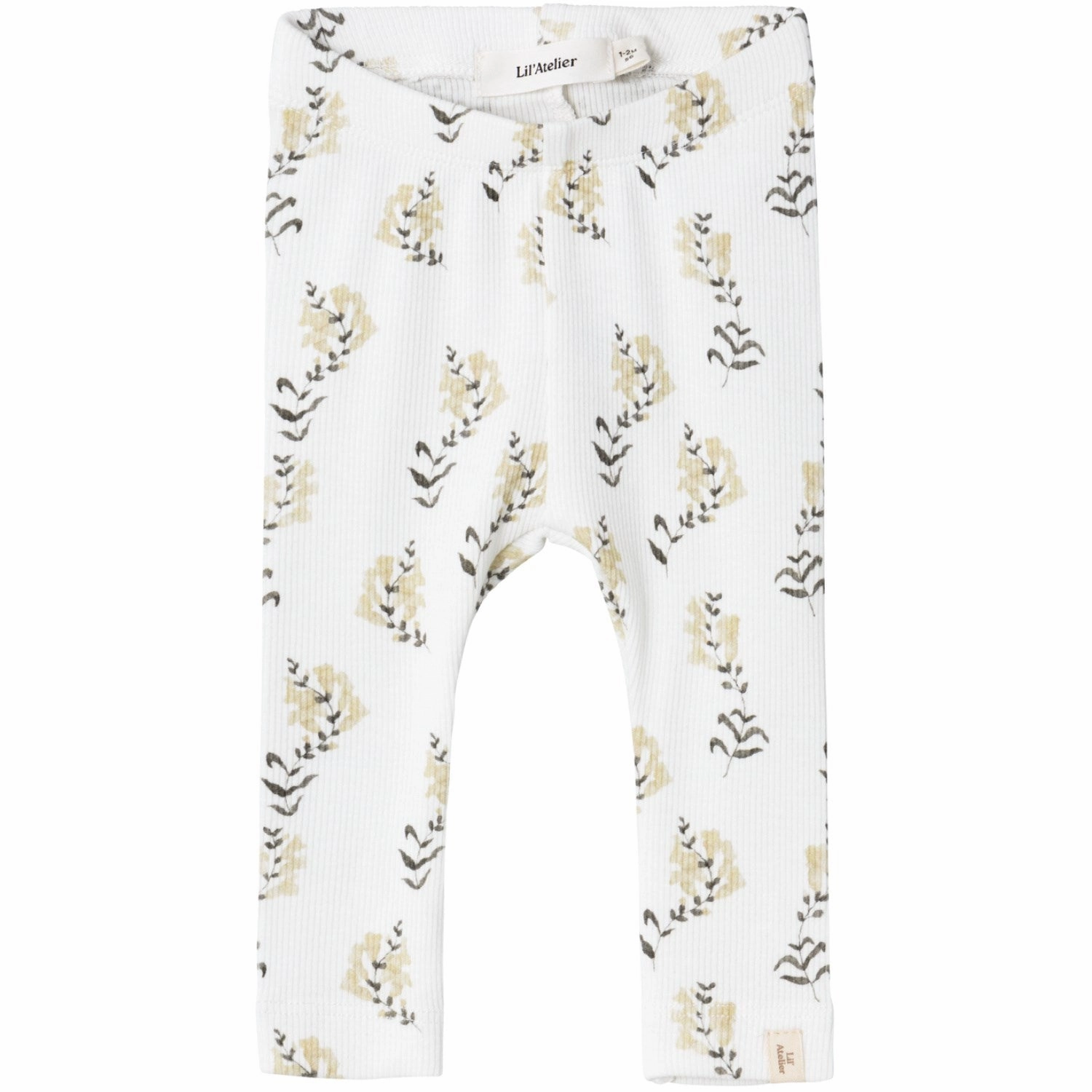 Lil'Atelier Coconut Milk Yellow Flower Gavo Slim Legging Flexible Wear Evening Walk