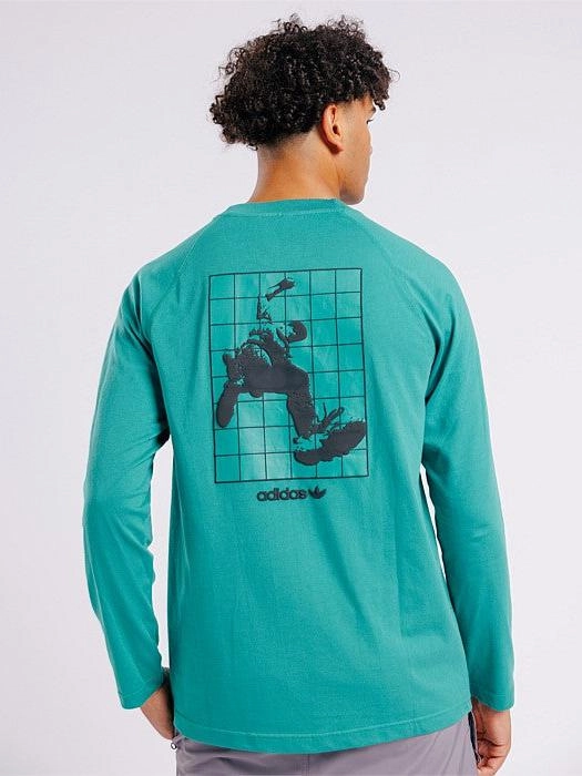 M GRFX LS Tee - Active Green Effortless Comfort Wear Relaxed Torso Fit