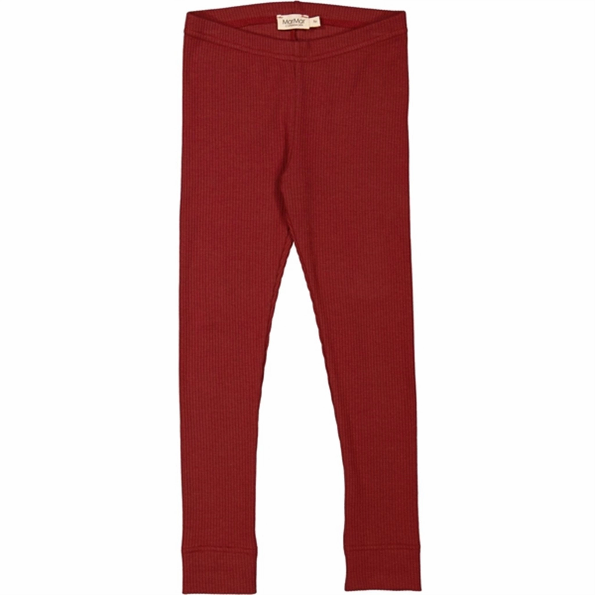 Effortless Active Wear No Shrink Material MarMar Modal Hibiscus Red Leg Leggings