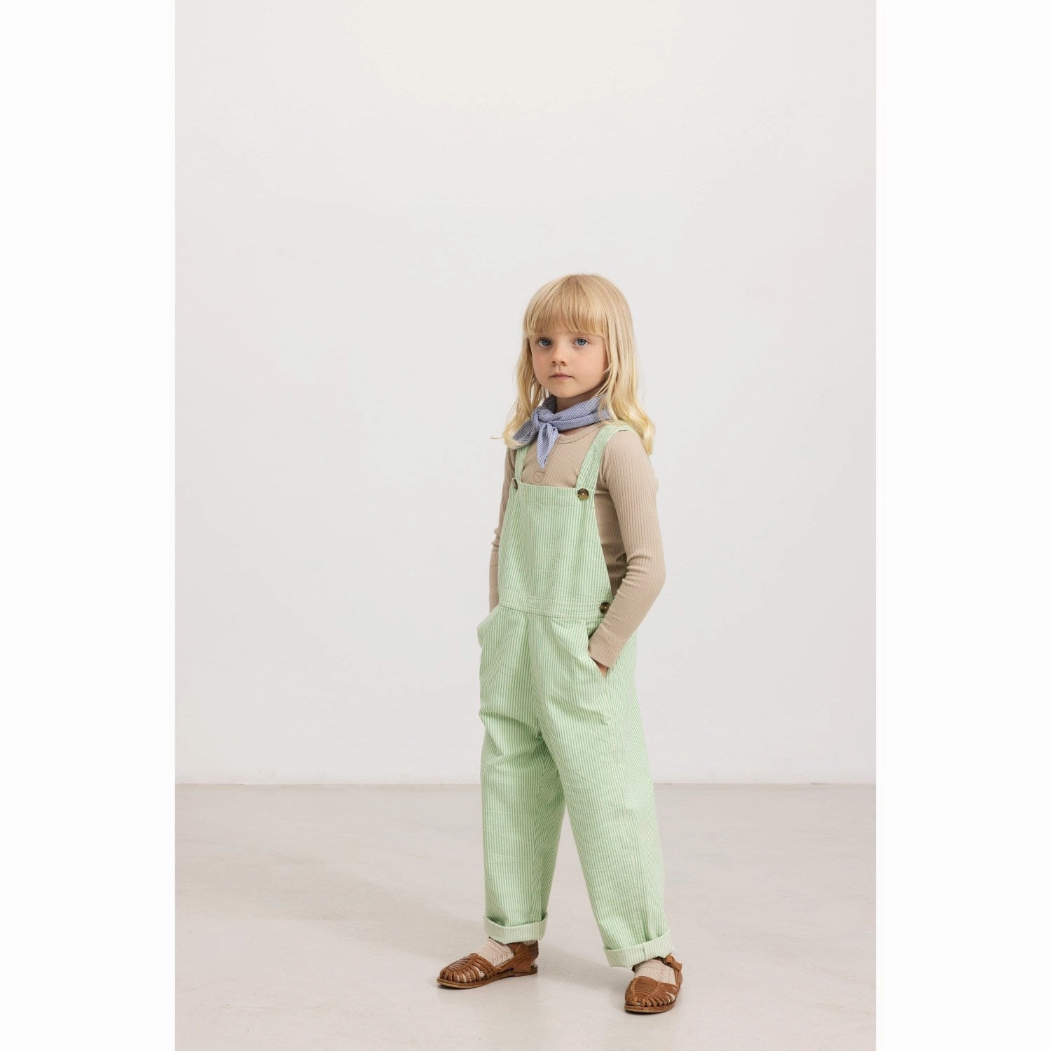 Anti Static Fabric Perfect Silhouette MarMar Soft Denim Cale Green Stripe Ruben Pants