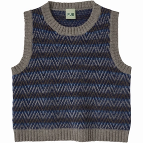 FUB Hazel Melange Lambswool Vest machine - washable clothing