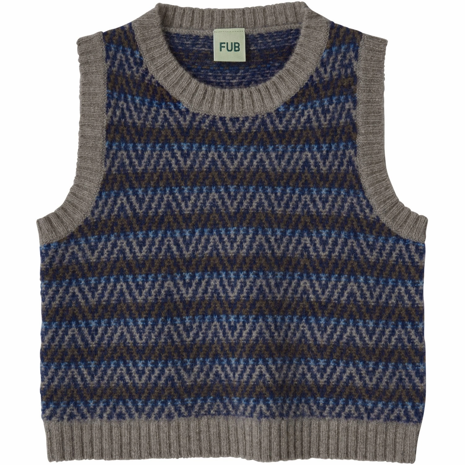 FUB Hazel Melange Lambswool Vest machine - washable clothing
