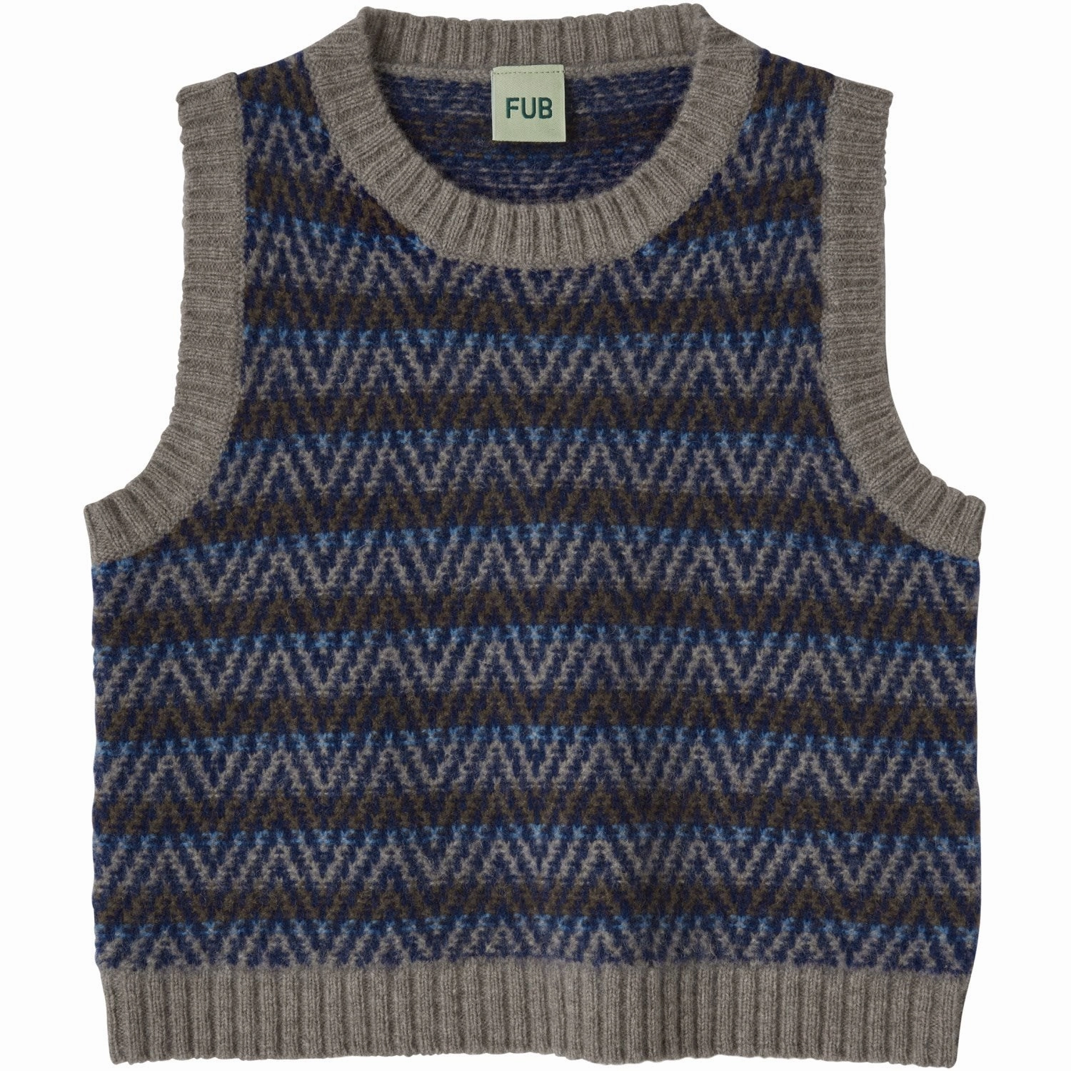 satisfaction anti slip grip FUB Hazel Melange Lambswool Vest
