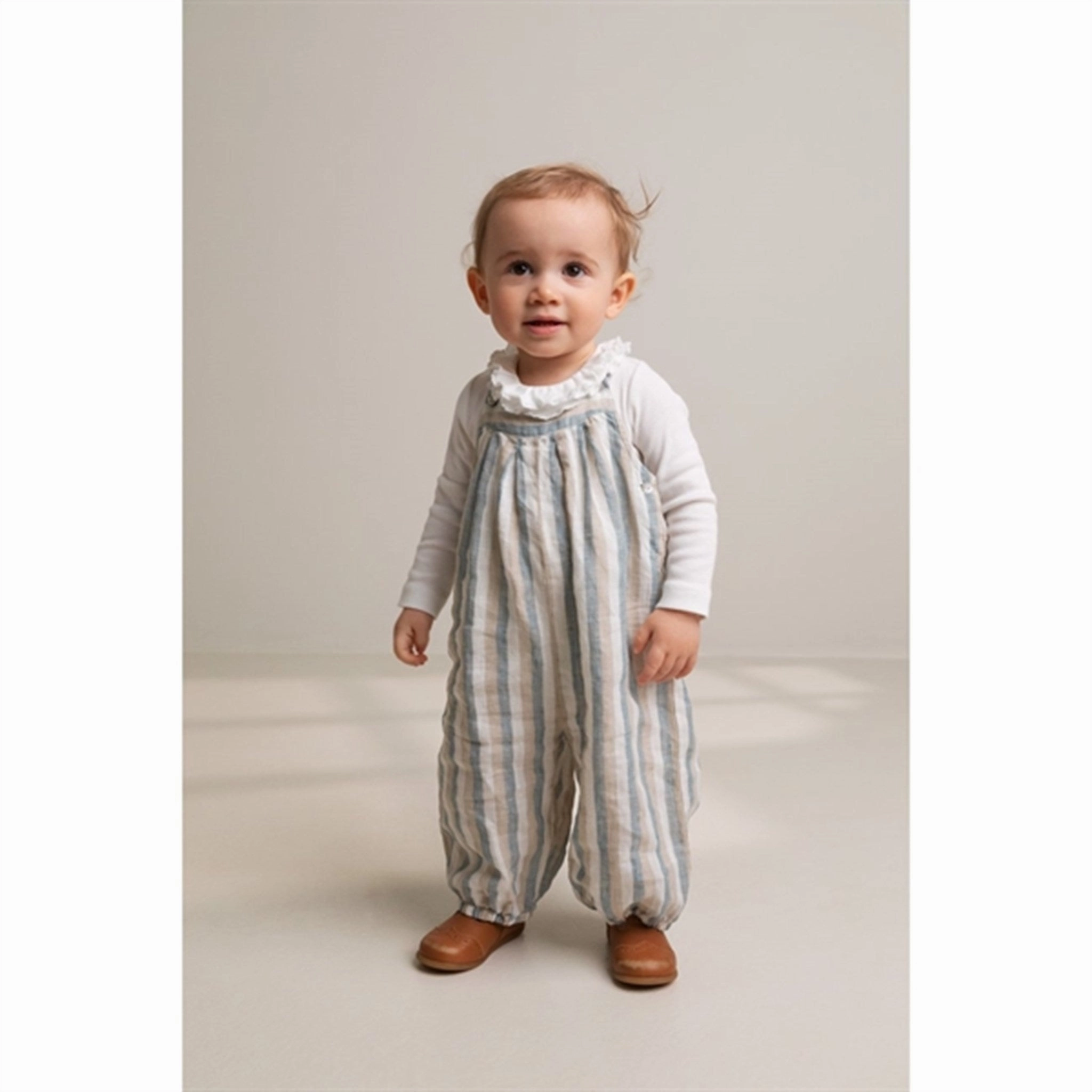 MarMar Dusty Blue Stripe Reese Jumpsuit Low Maintenance
