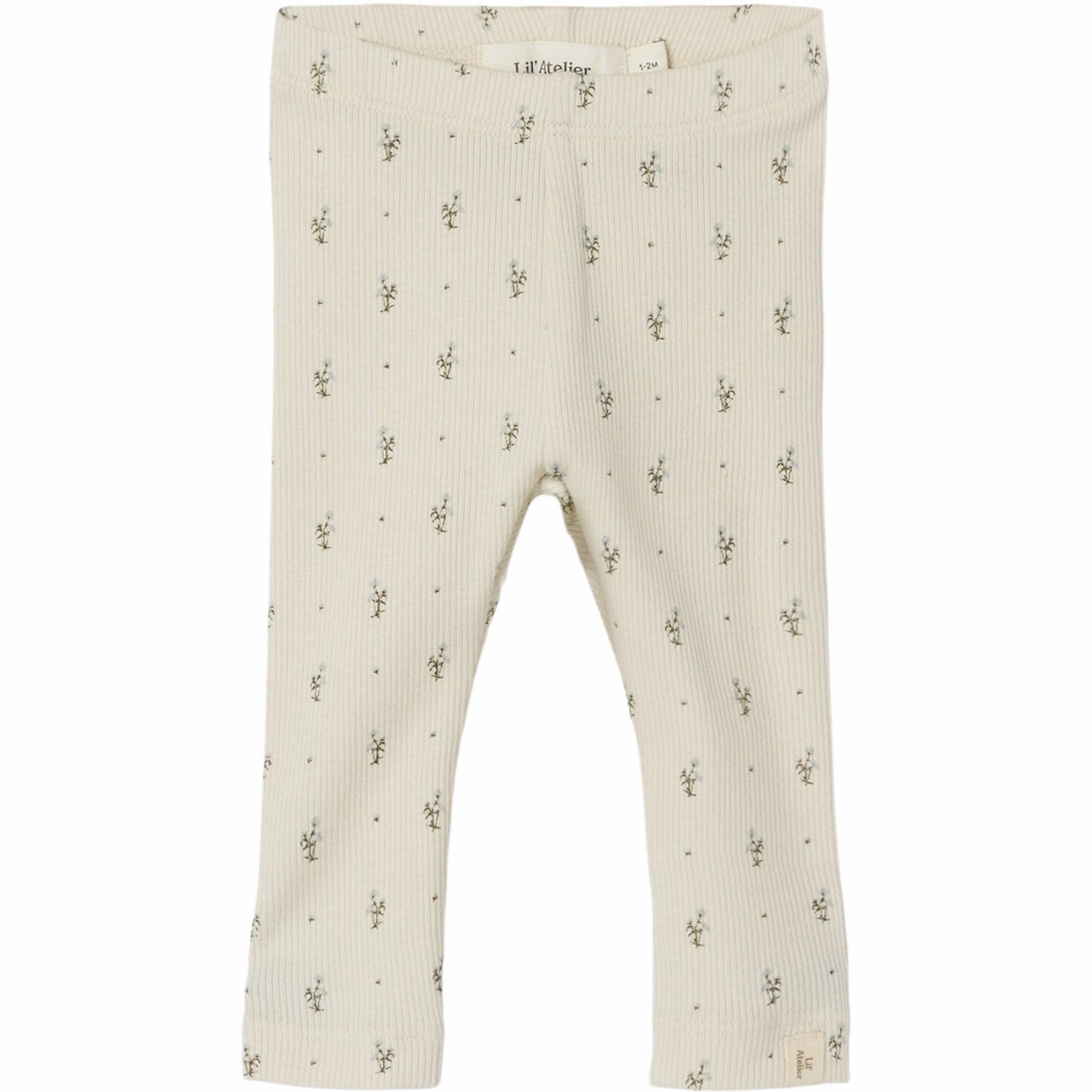 Stylish Stretch Lil'Atelier Turtledove Blue Flowers Gago Kye Slim Leggings
