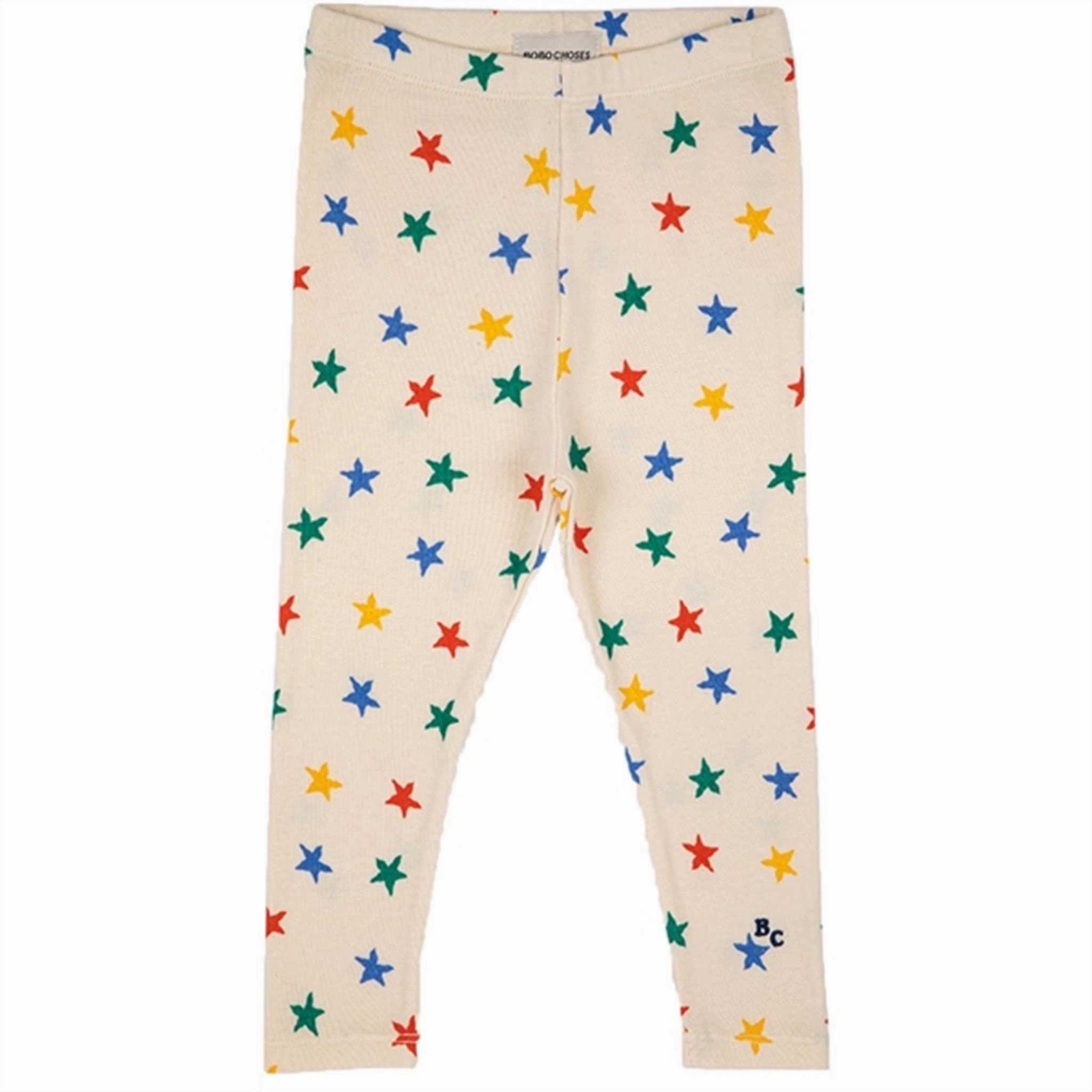 Bobo Choses White Multicolor Stars All Over Leggings Smooth Feel Butt Lifting Design