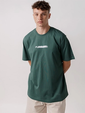 Blur Logo Track Tee in Stadium Green Chic Fashion soft look