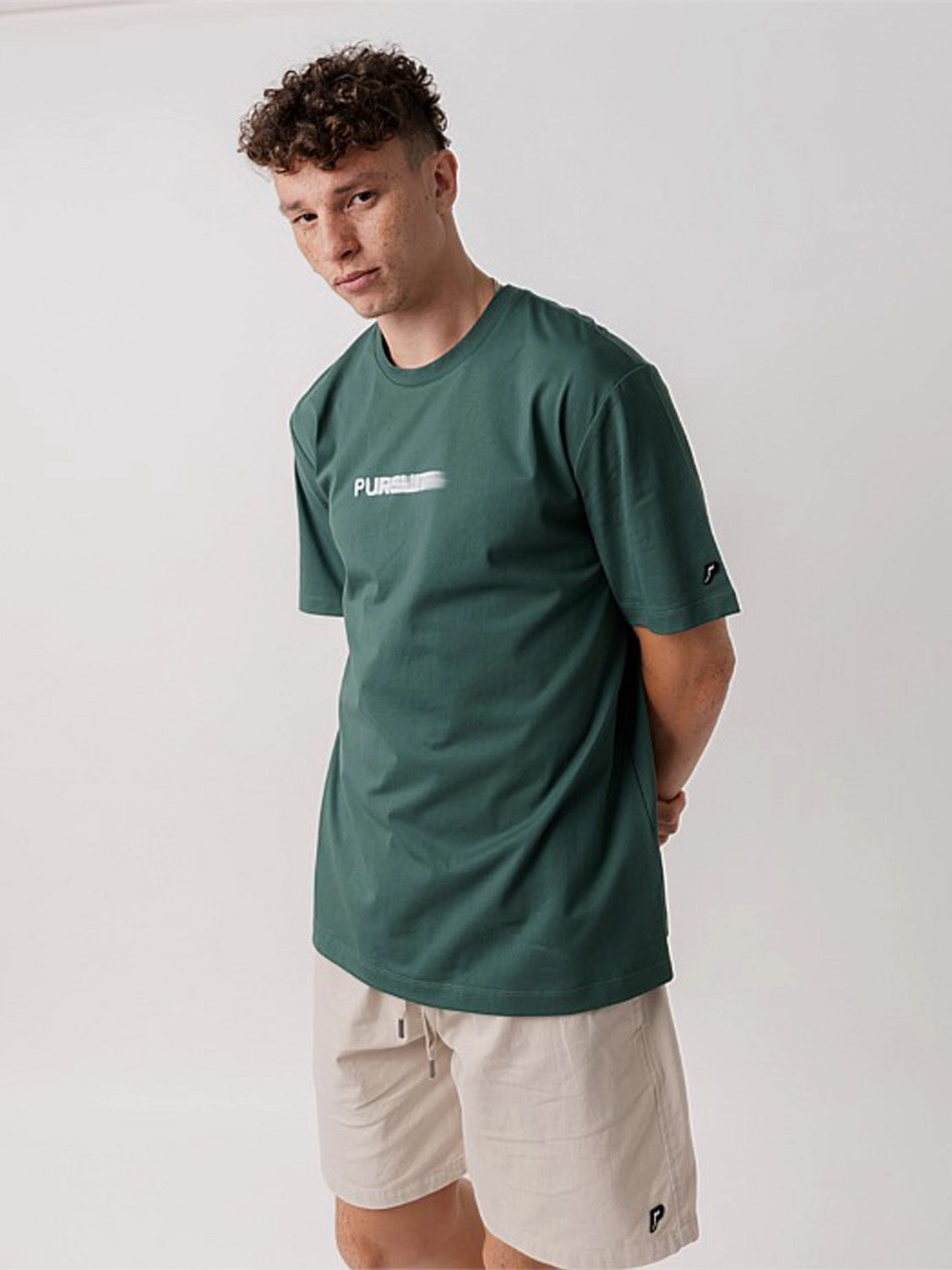 Blur Logo Track Tee in Stadium Green Casual Layer