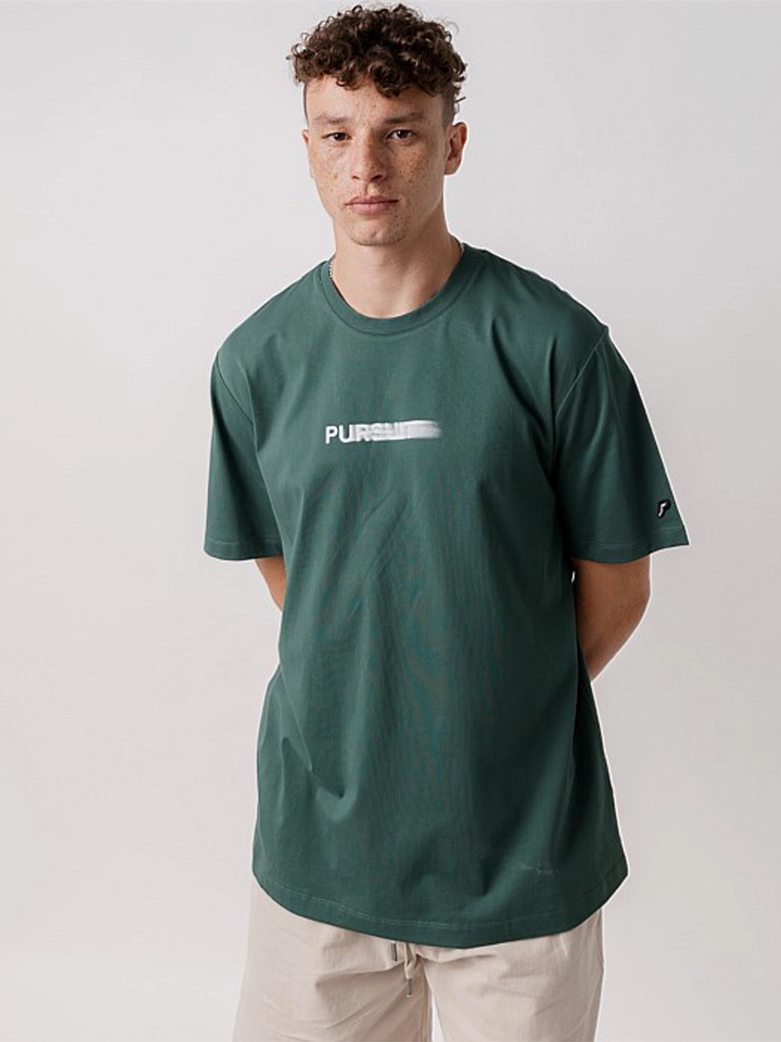 Blur Logo Track Tee in Stadium Green Chic Fashion soft look