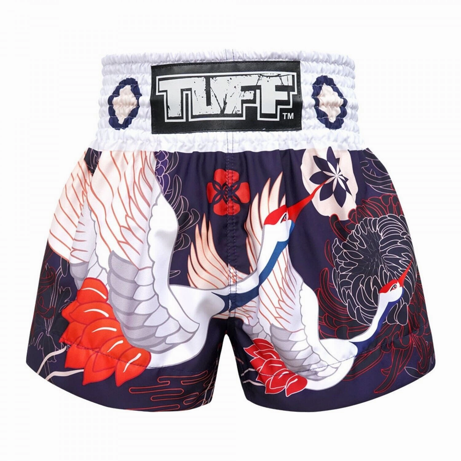 Easy Wear Stretchy Waist TUFF Muay Thai Shorts Crane MS639