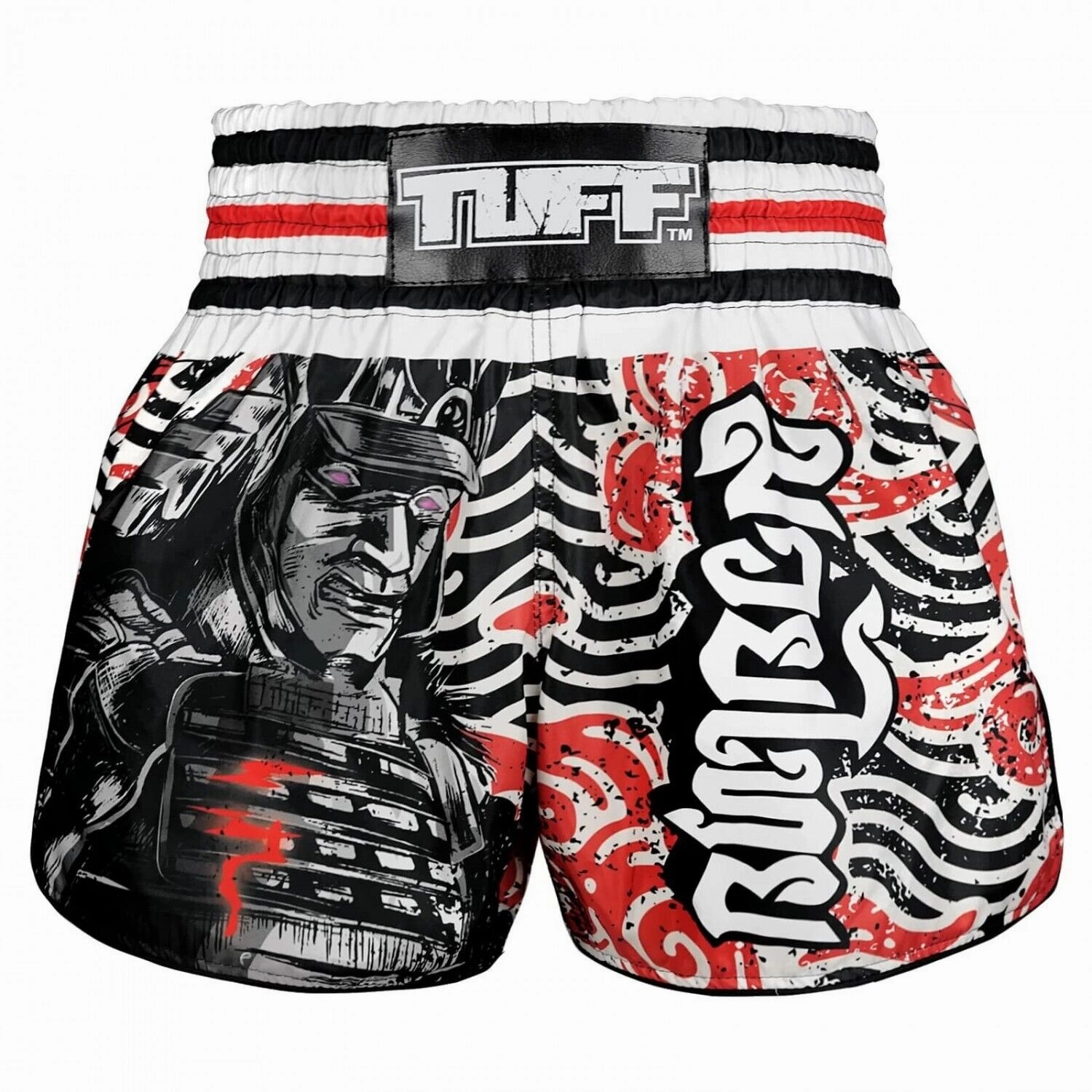 TUFF Muay Thai Shorts Waves of Bushido Elegance RMS102 tumble dry Ultra Soft Waistband