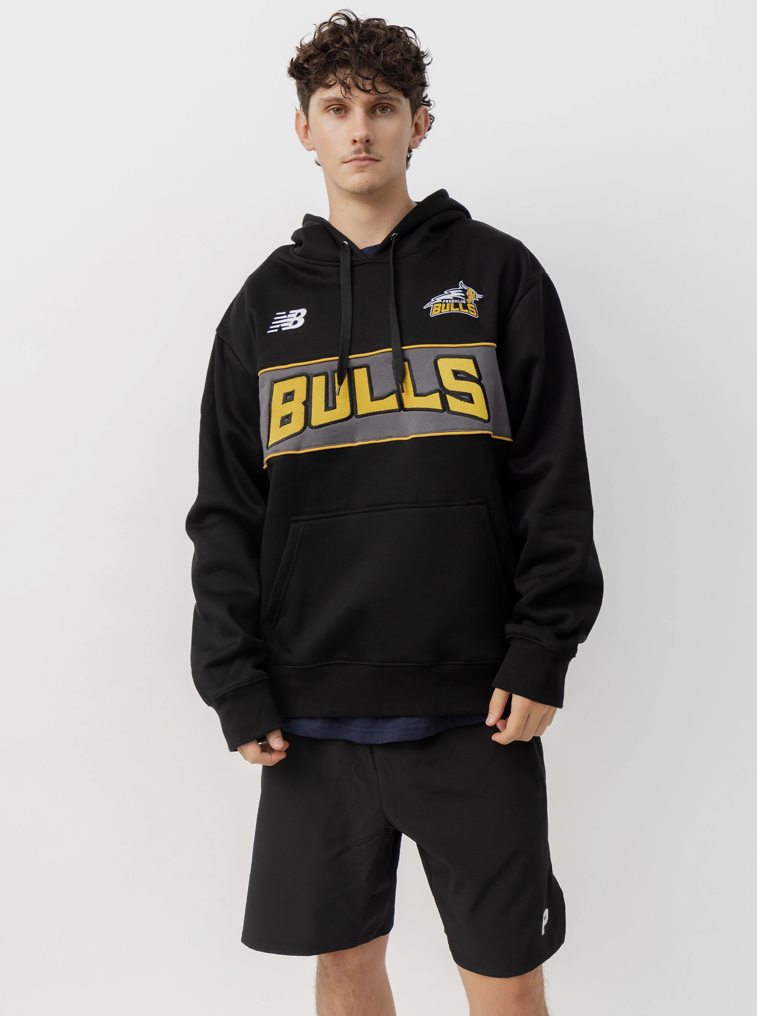NZNBL Franklin Bulls Hoodie Mens Compact Packable Casual Street
