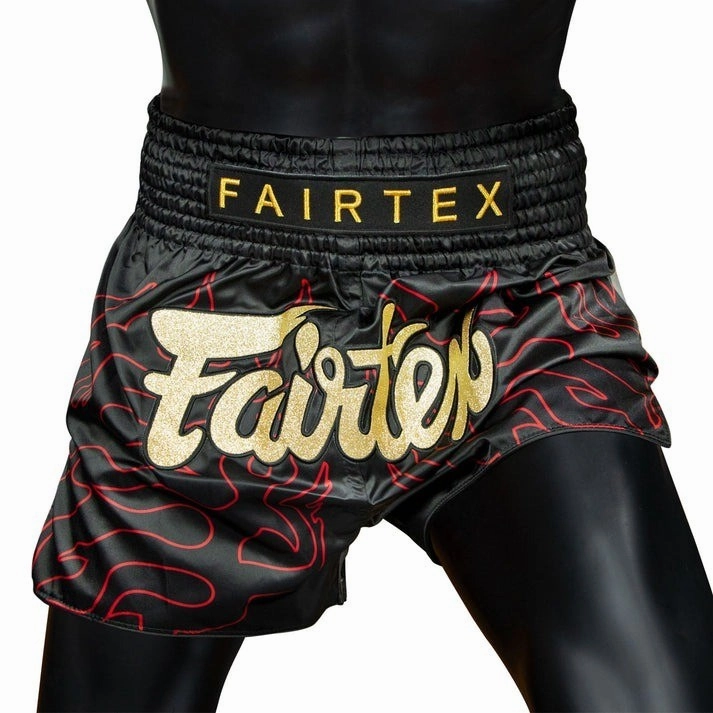 Moisture Controlled Lining Durable Stitching Fairtex Lava Muay Thai Shorts BS1920 Black