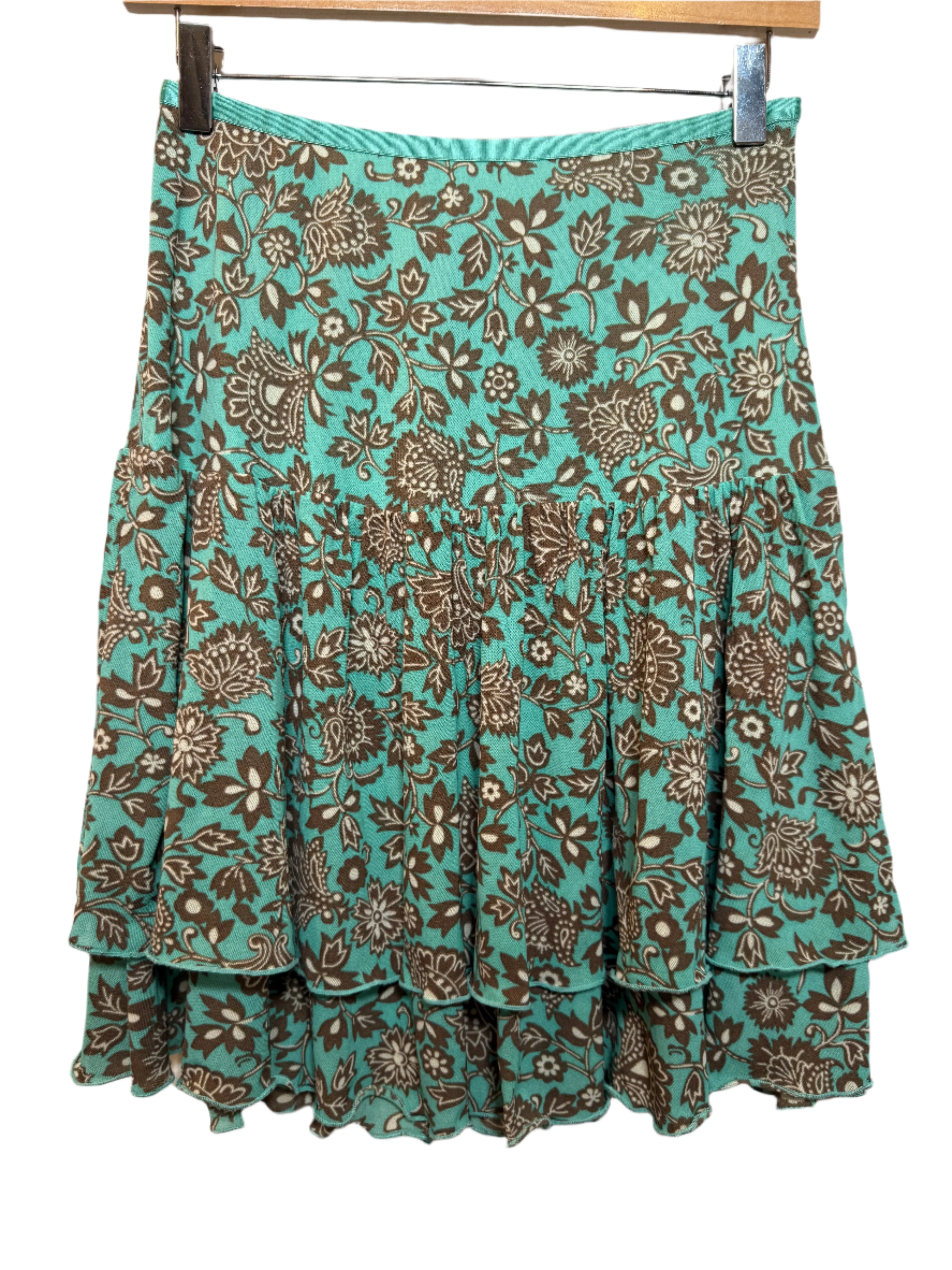 Colorfast Treatment housewarming gift New York & Company Women's Blue Floral Skirt (Size S)