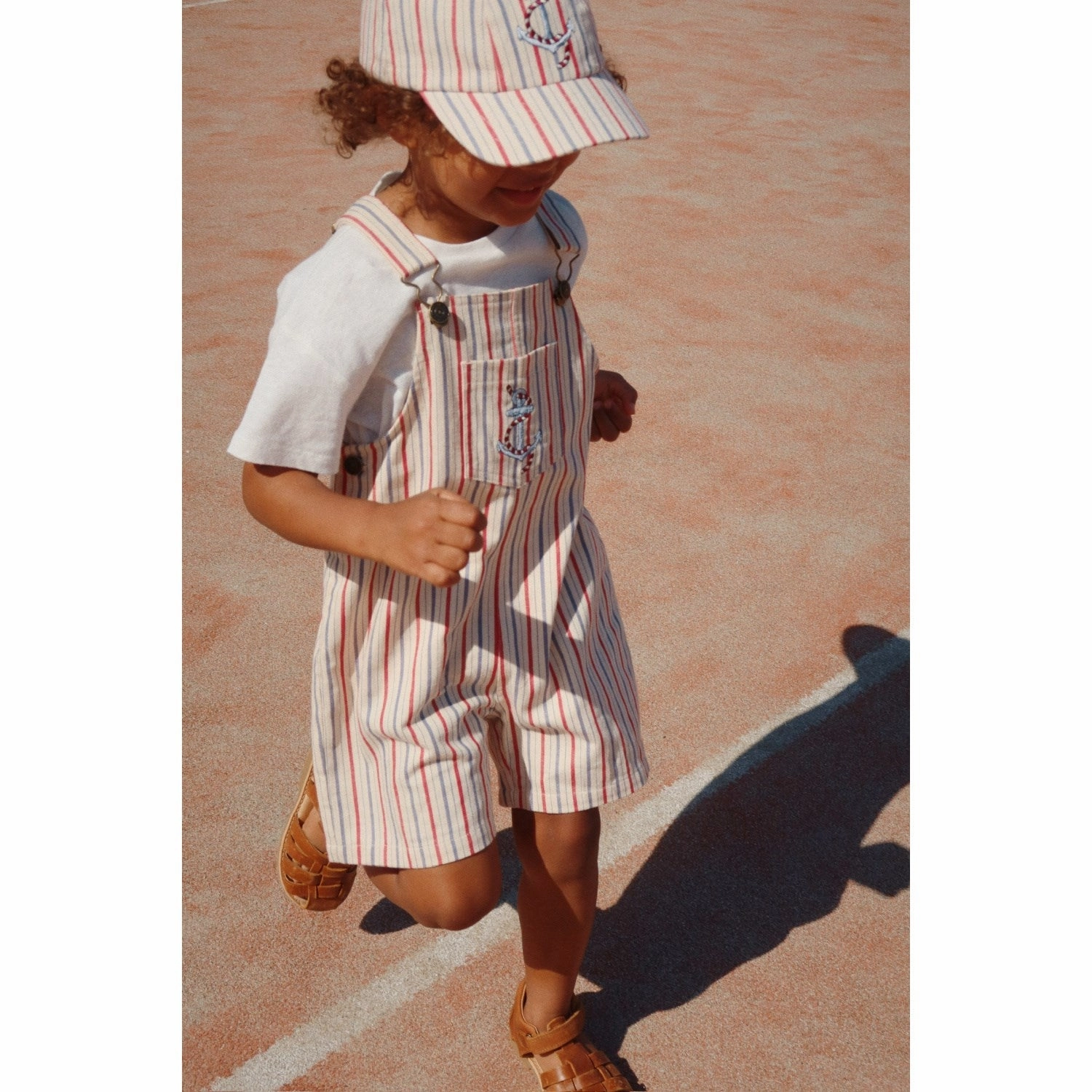 Tapered leg HighRiseWaistband Konges Sl?jd Antique Stripe Marlon Overall Gots