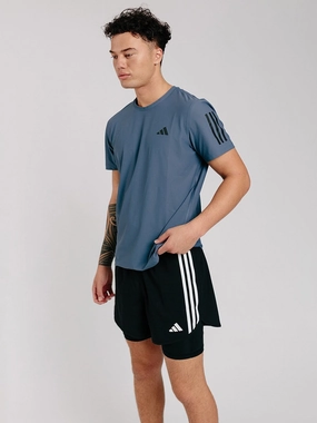 wrinkle - resistant Abrasion Proof Fabric Own The Run 3-Stripes 2-In-1 Shorts