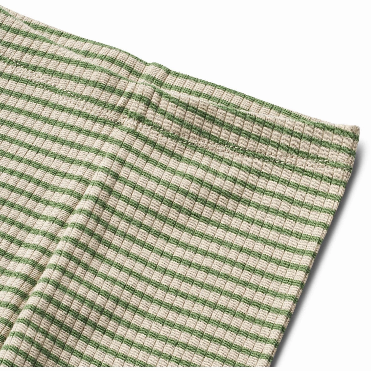 Soft Touch Summer Wear Easy Care Wheat Elm Green Stripe Leggings Jules