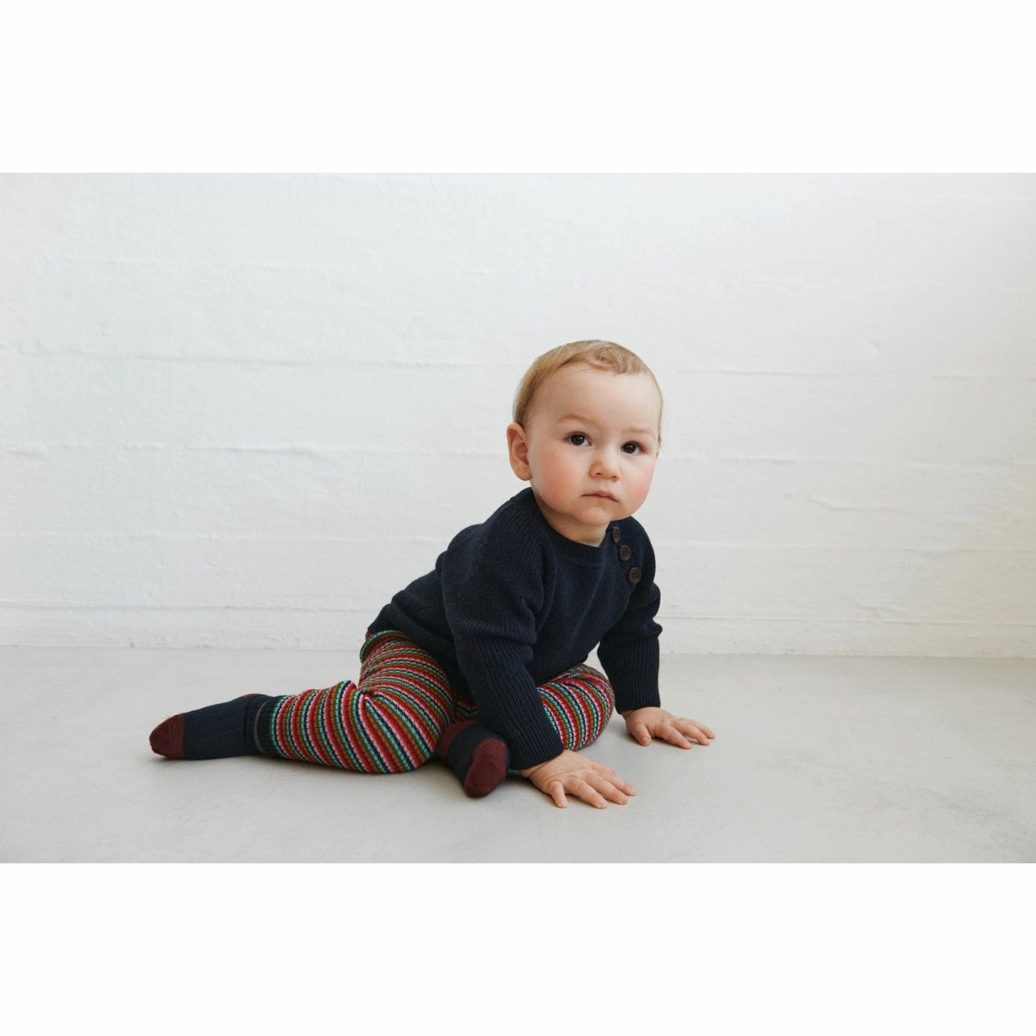 Soft and Chic FUB Multi Stripe Baby Leggings