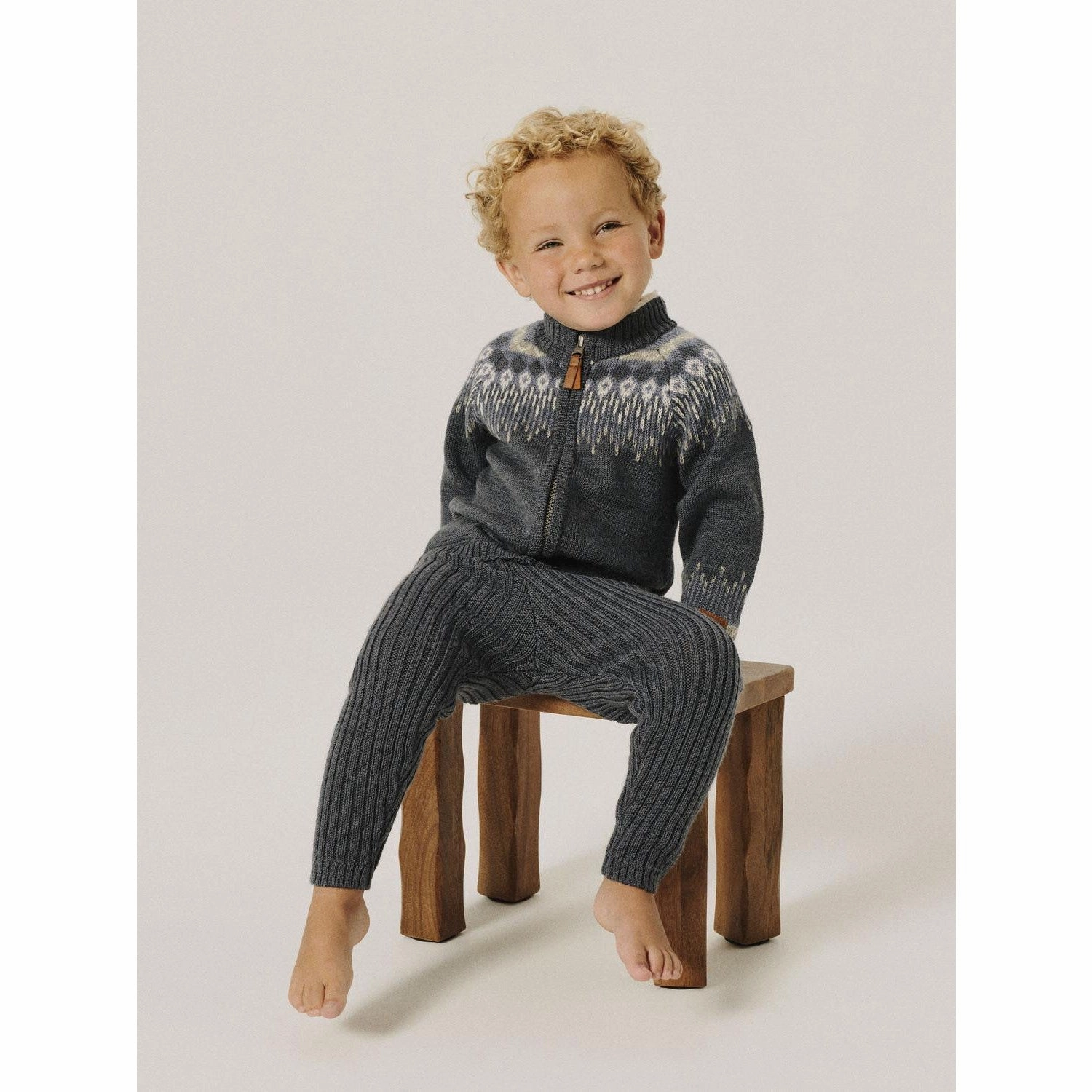 Name It Ombre Blue Wriss Wool Knit Long Johns Fade Resistant Airport Travel Extra Soft Fitness Lover