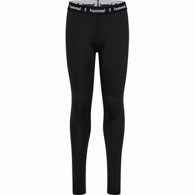 Hummel Black Pulse Mid Waist Tights Four Way Stretch Fabric Body-Conscious Fit