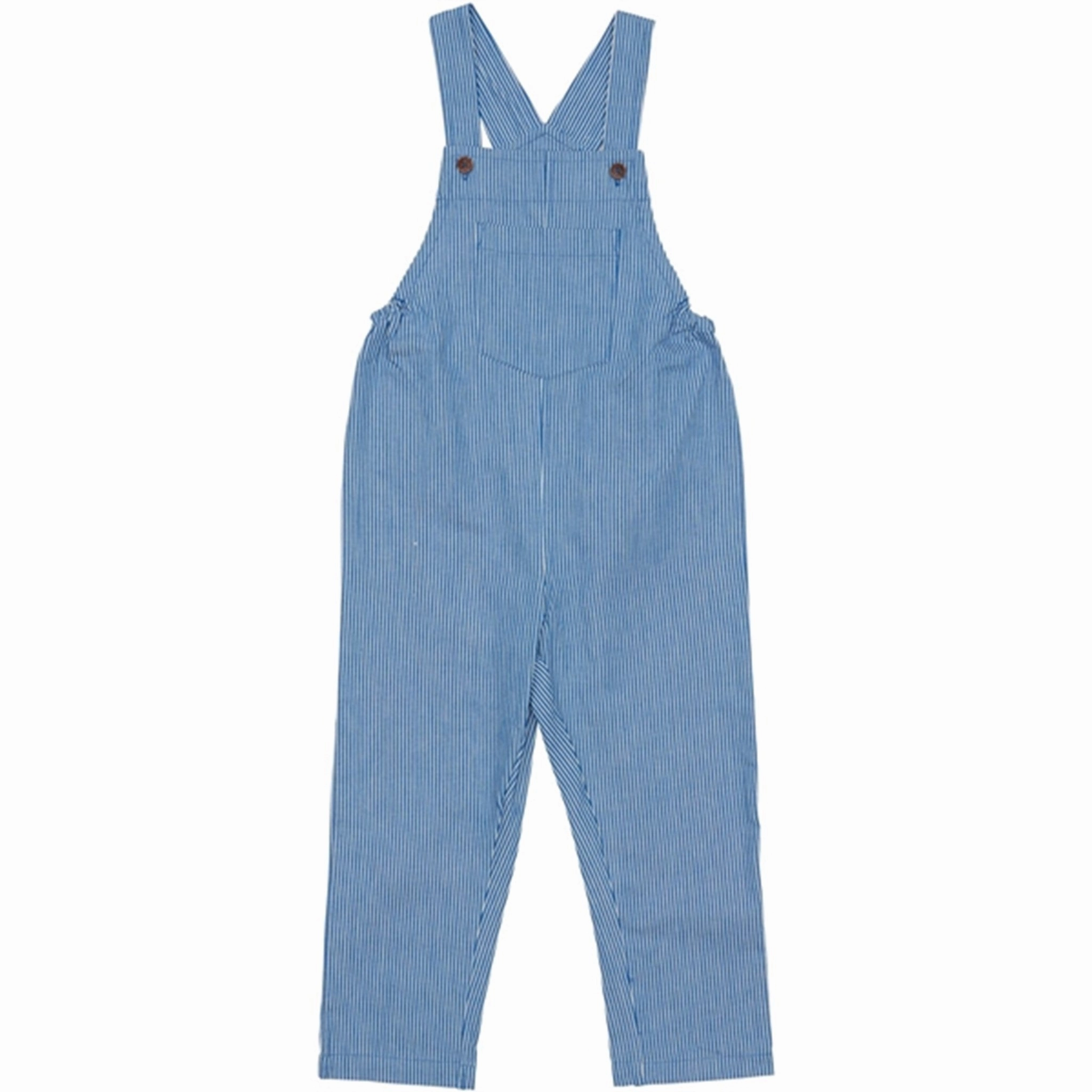 Copenhagen Colors Sharp Blue Stripe Overall Stretchable Cuffed hem