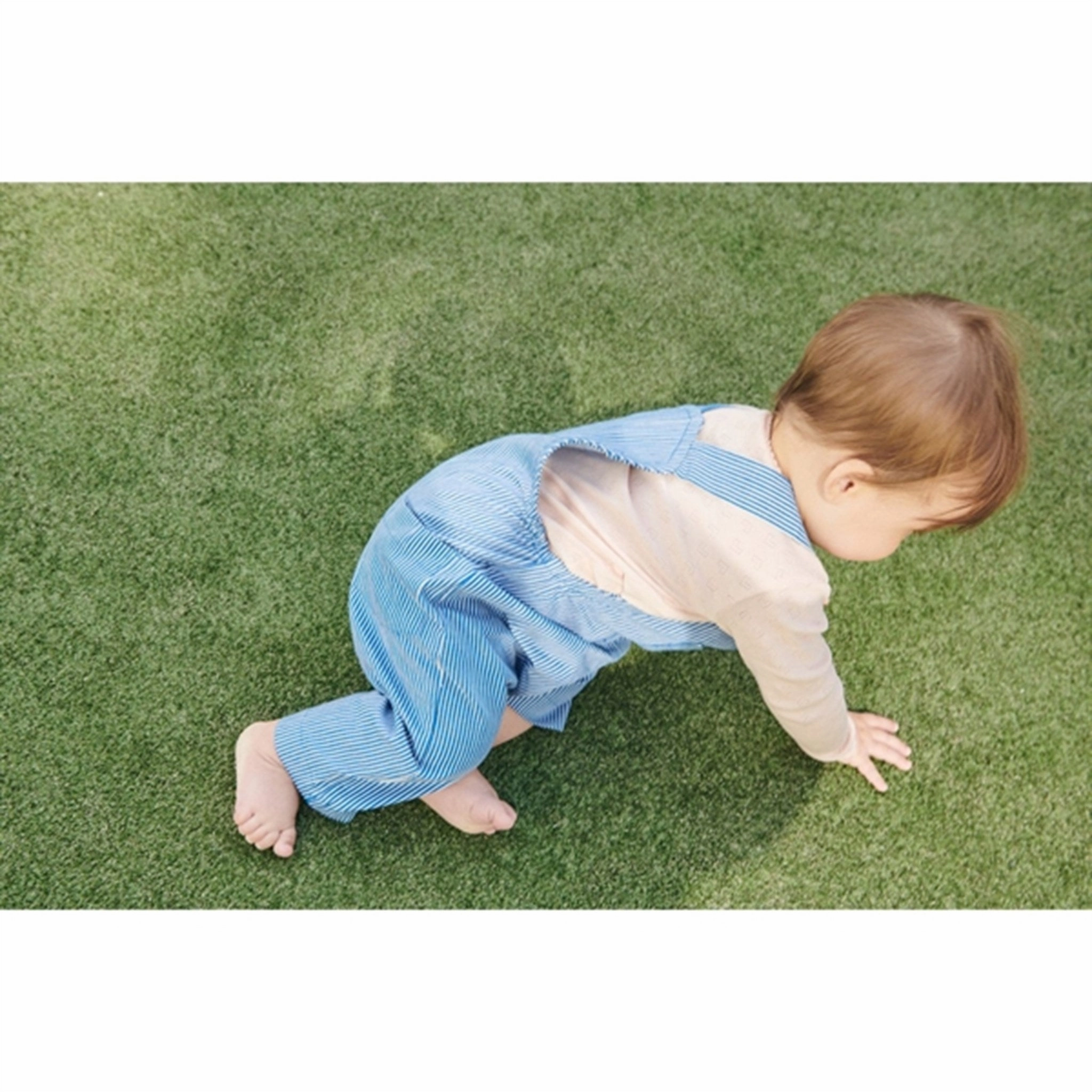 Copenhagen Colors Sharp Blue Stripe Overall Slim Stretch