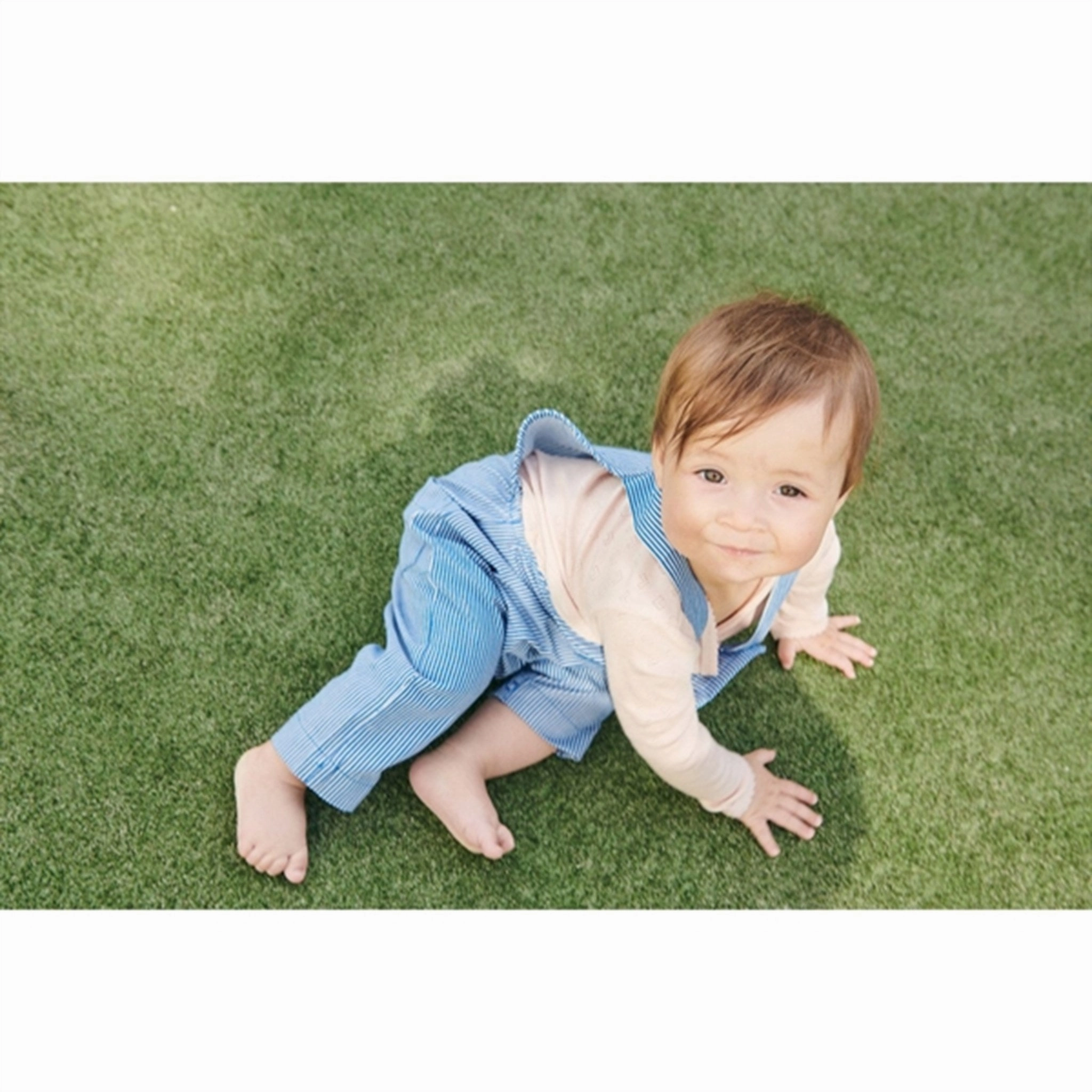 Copenhagen Colors Sharp Blue Stripe Overall Minimal Look Chilly Weather Fit