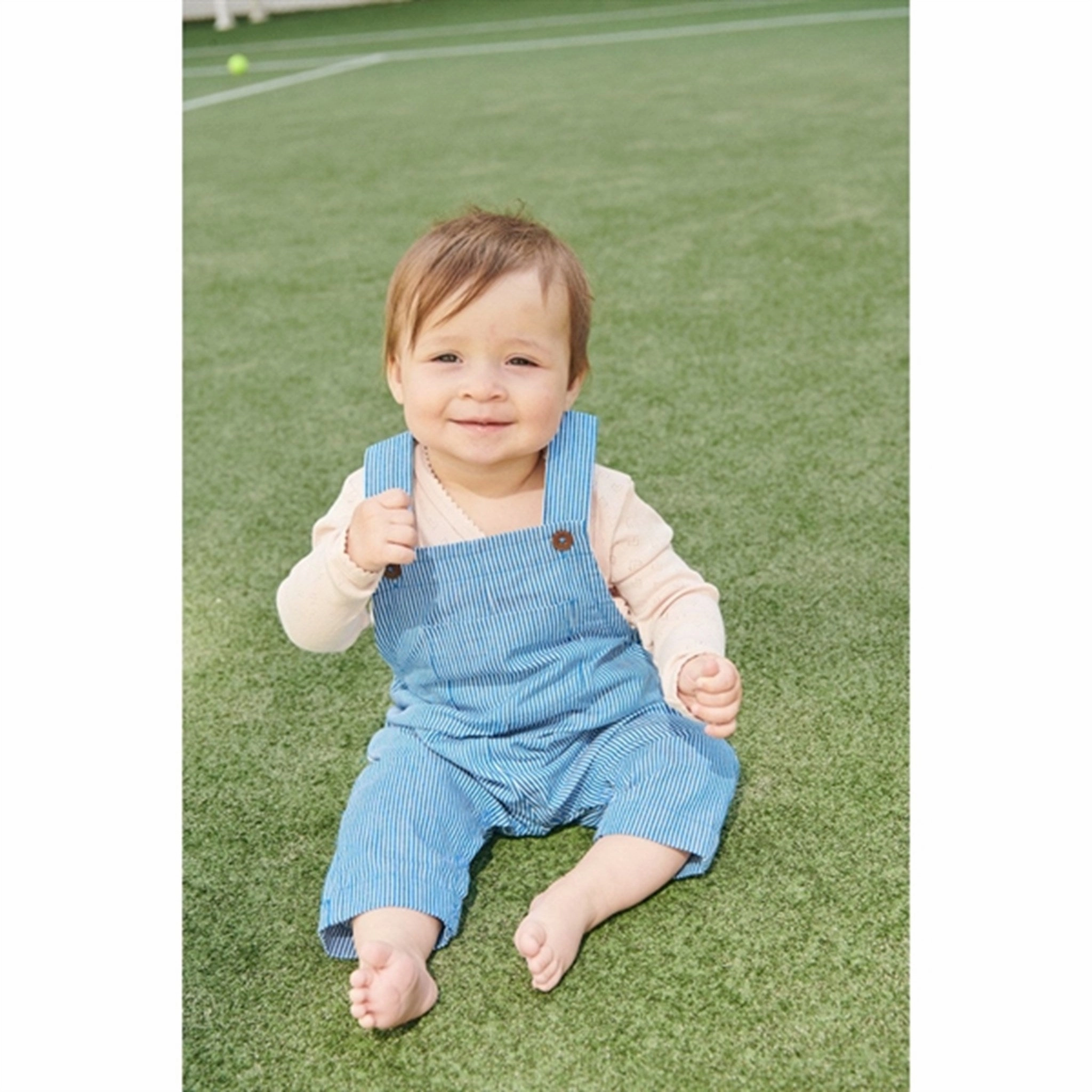 Copenhagen Colors Sharp Blue Stripe Overall Chic Design Wear Chilly Weather Comfort