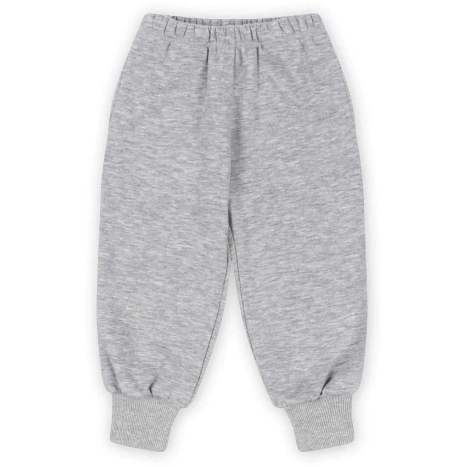 Konges Sl?jd Grey Melange Lou Sweat Pants Ocs Reinforced Knee Articulation Non Restrictive Fit
