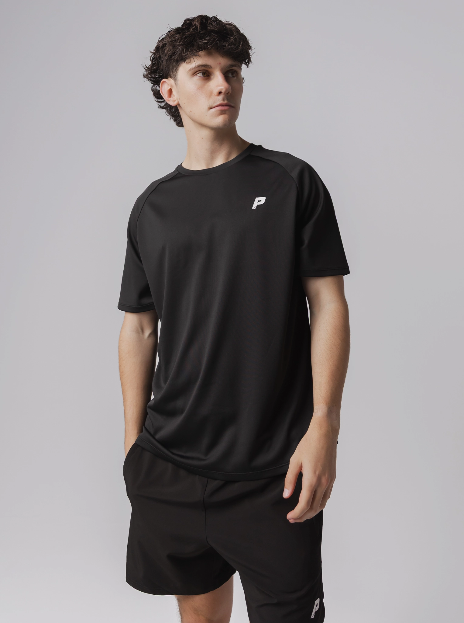 Effortless Comfort Wear fade resistant color Performance Tee in Black