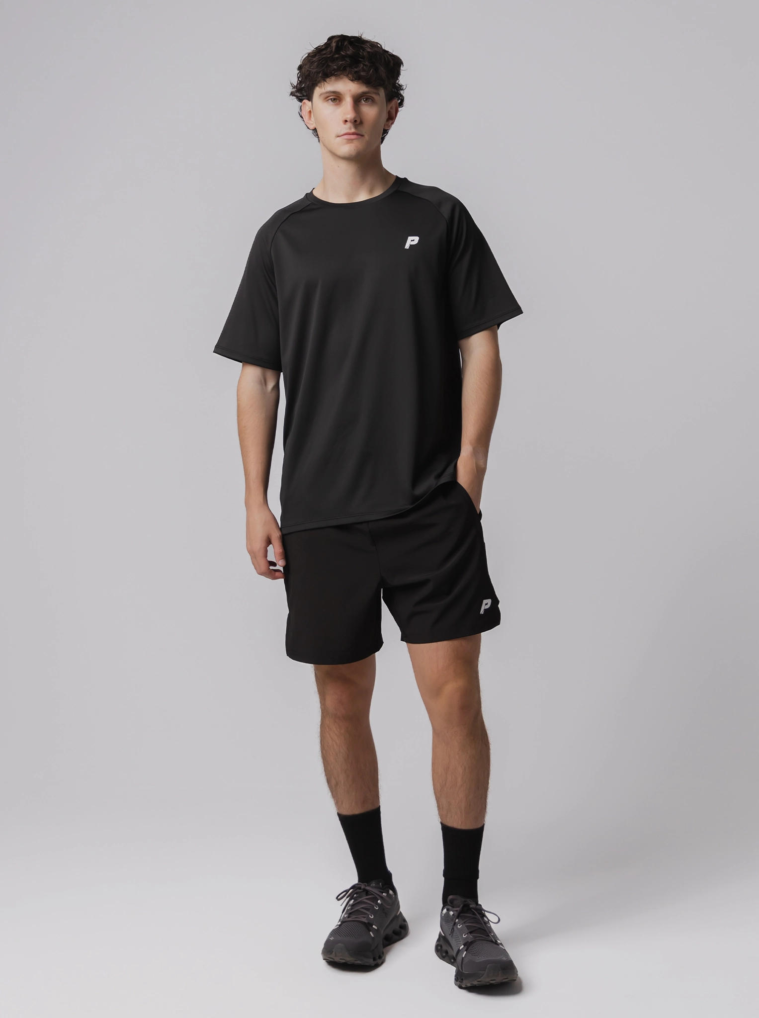 Practical Comfort High-Quality Fabric Performance Tee in Black