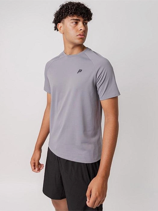 Gym workout Performance Tee in Steel