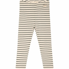 Base Layer Petit Piao? Balsam Green/Off White Leggings Modal Striped