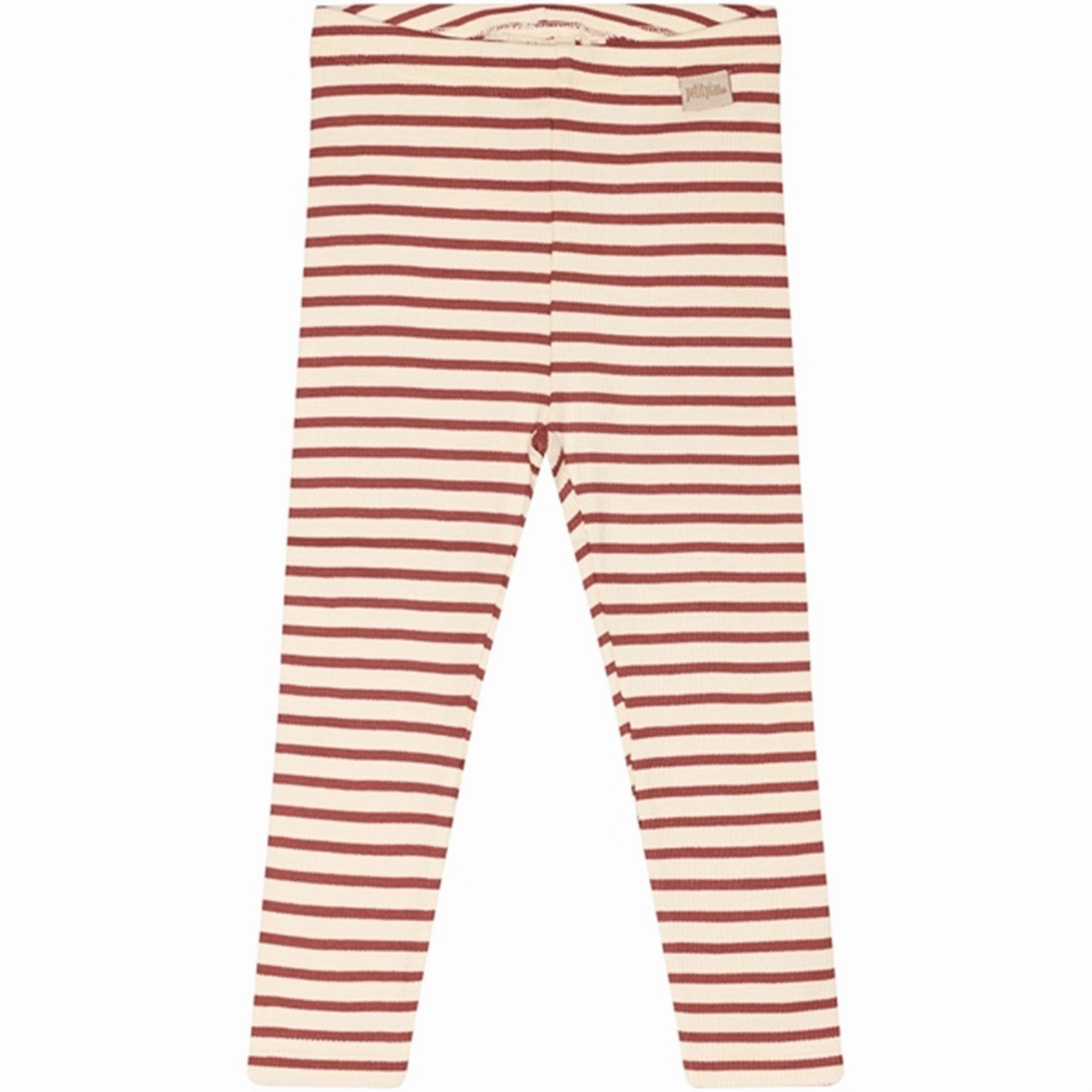 Petit Piao? Berry Dust/Off White Leggings Modal Striped Sleek Fabric