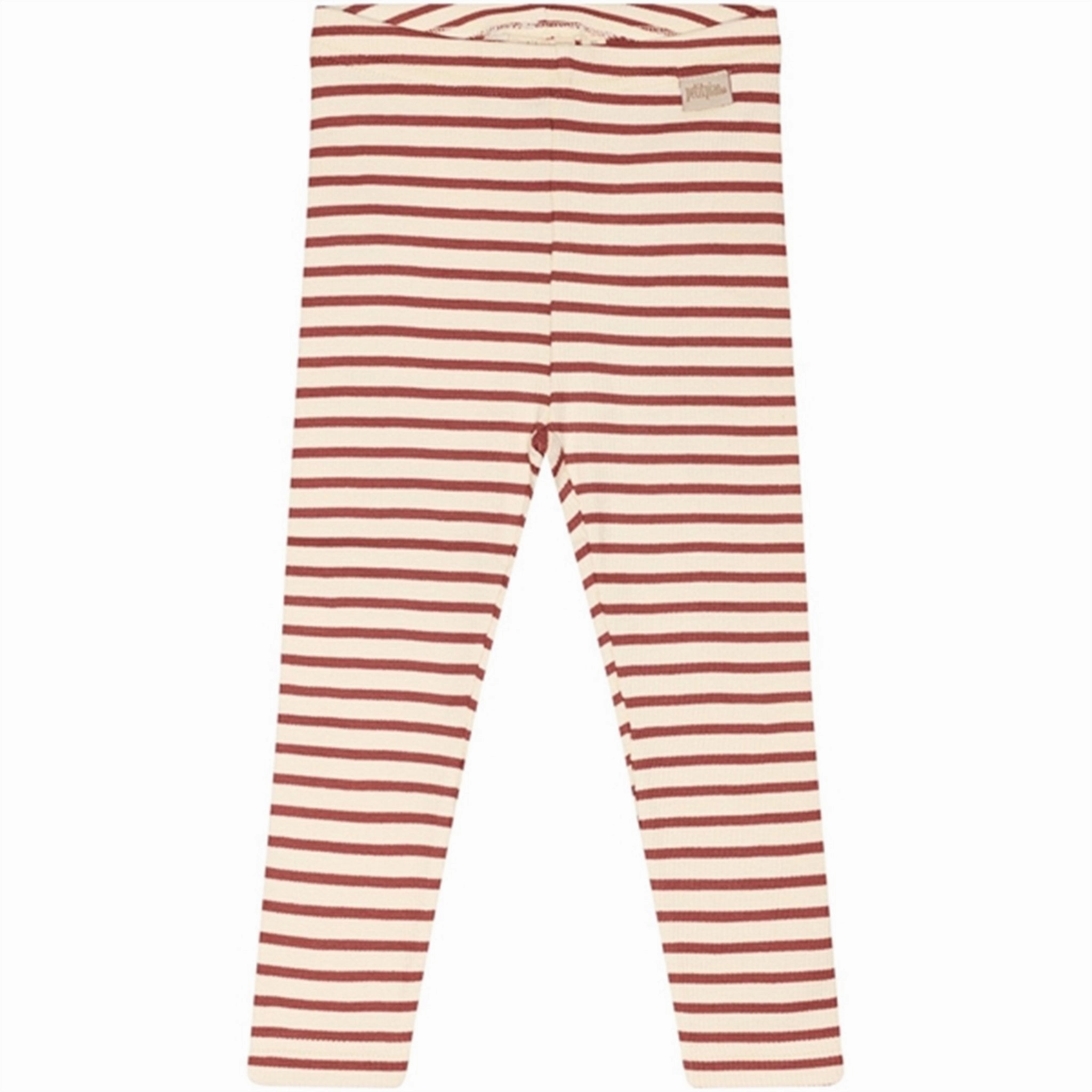 Body Fit Thermal Insulation Petit Piao? Berry Dust/Off White Leggings Modal Striped