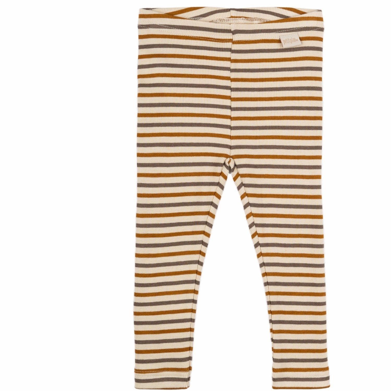 Outdoor Lover Mesh Panel Airport Travel Unisex Style Petit Piao Chocolate Brown/Golden Sun/Dark Off White Leggings Modal Striped