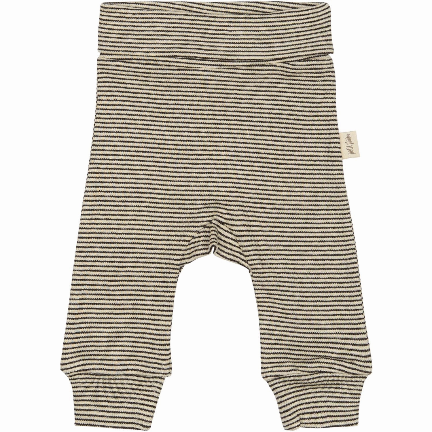 Petit Piao Coffee Bean/Dark Off White PPDian Fold Leggings Stripe NOOS easy move Fashionable Fit