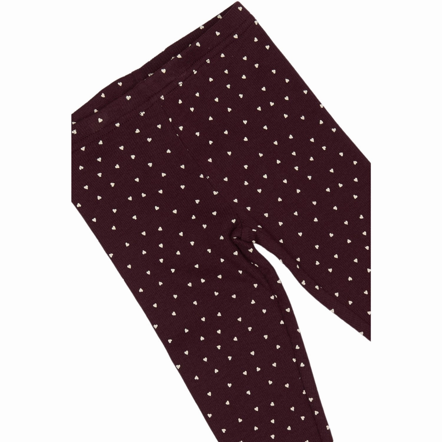 Petit Piao Dark Grape/White Legging Modal Heart Gusseted Crotch