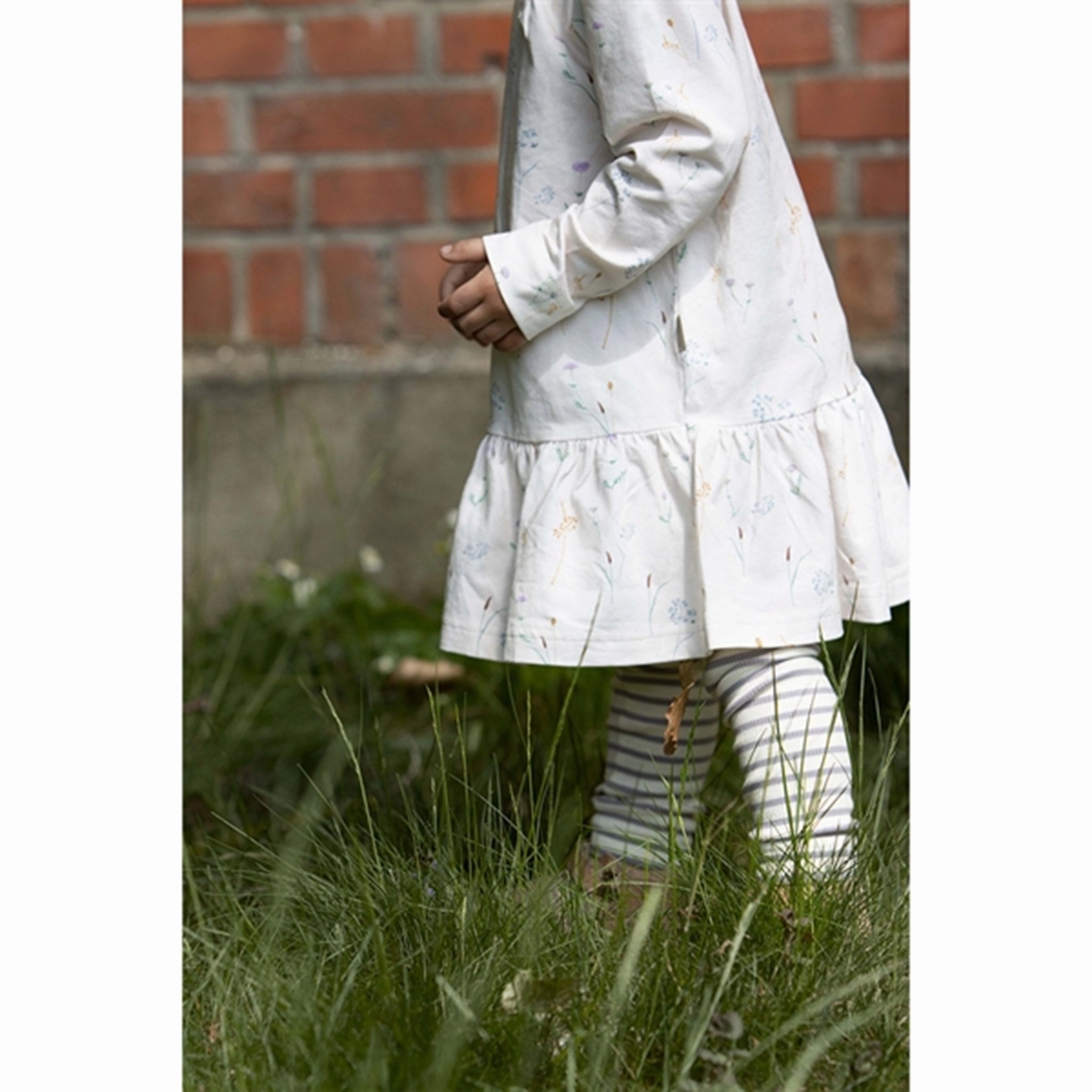 Petit Piao Dusty Lavender/Offwhite Leggings Modal Striped Freedom Fit Petite Size Ultra Light