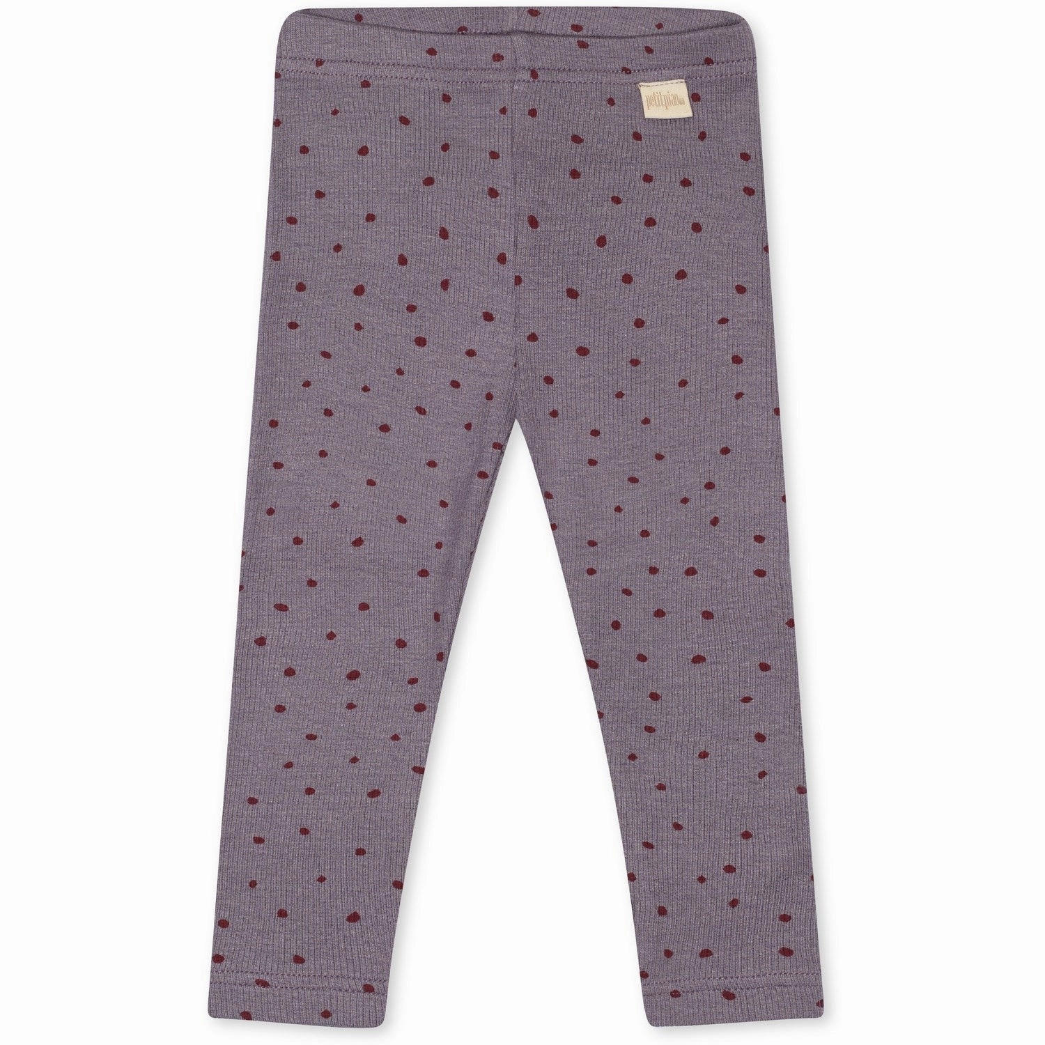 Petit Piao Dusty Violet Dot Leggings Modal Dot Stretchable Waist Budget Friendly Skin Friendly